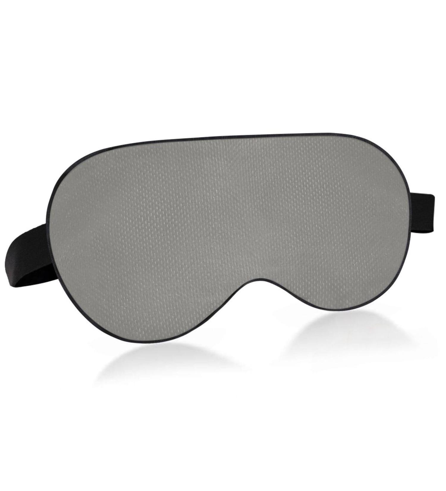 Haskirky Light Blocking Eye Mask | Adjustable Breathable Adult Men & Women Travel Yoga Meditation | Plain Grey Solid - Buy Online on SooperMarket.com