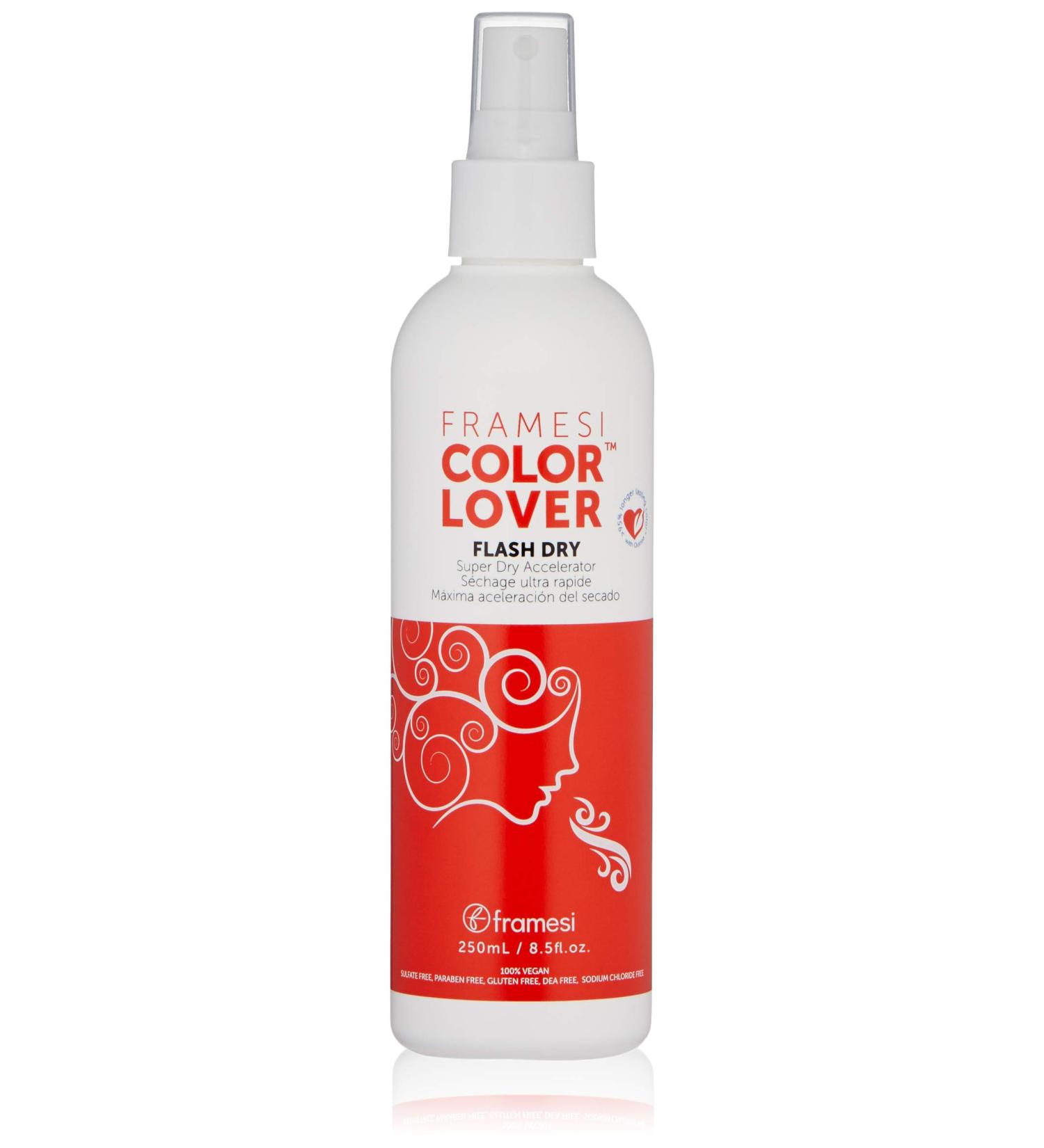 Framesi Color Lover Flash Dry Spray 8.5 fl oz - Heat Protectant & Blow Dry Accelerator - Buy Online on SooperMarket.com