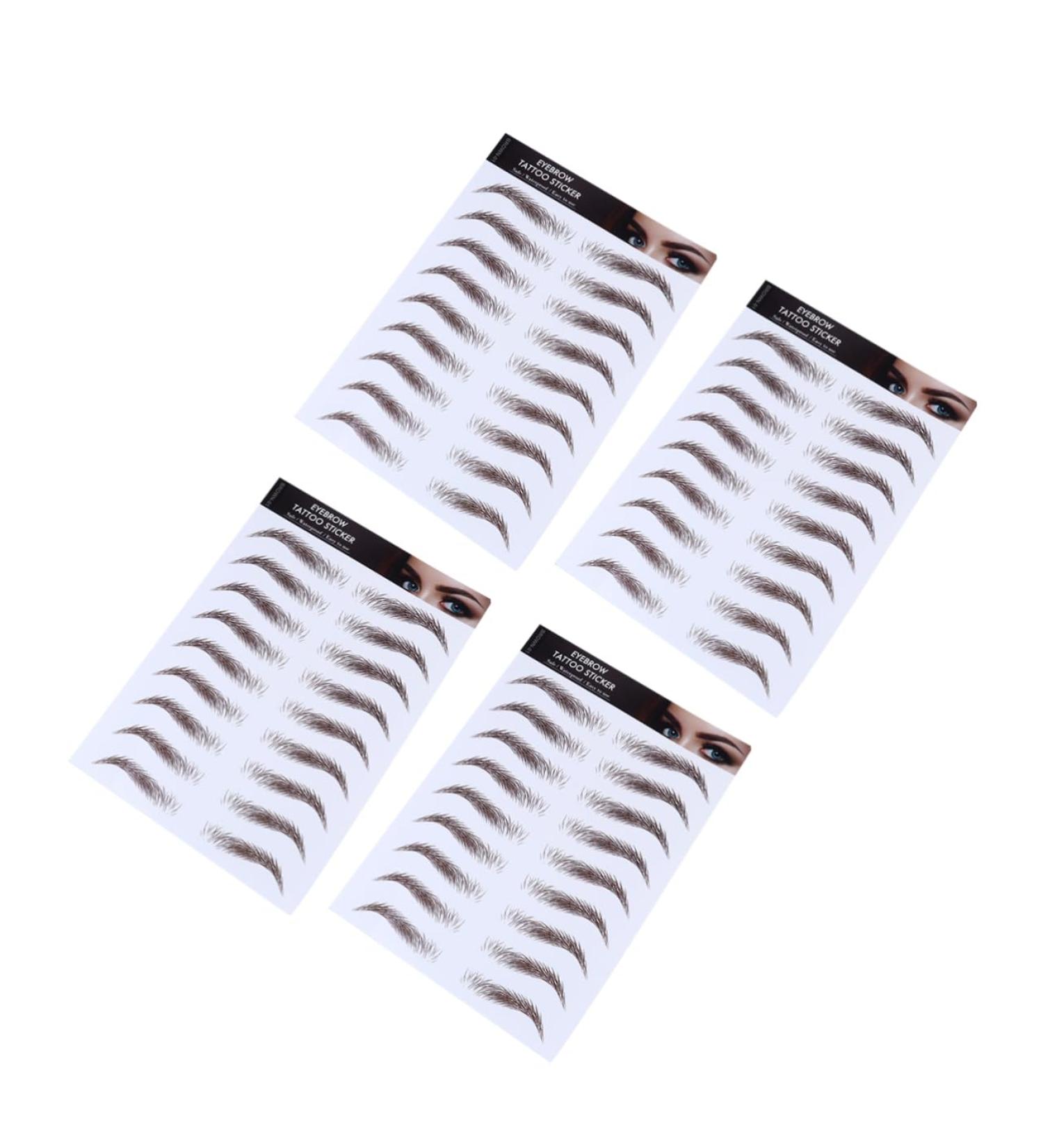 NOLITOY 4pcs Imitation Stimulation Sticker Like Shaping Female Stickers D Eyebrow Hair-like Girl Makeup 21x15cm Brown - Buy Online on SooperMarket.com