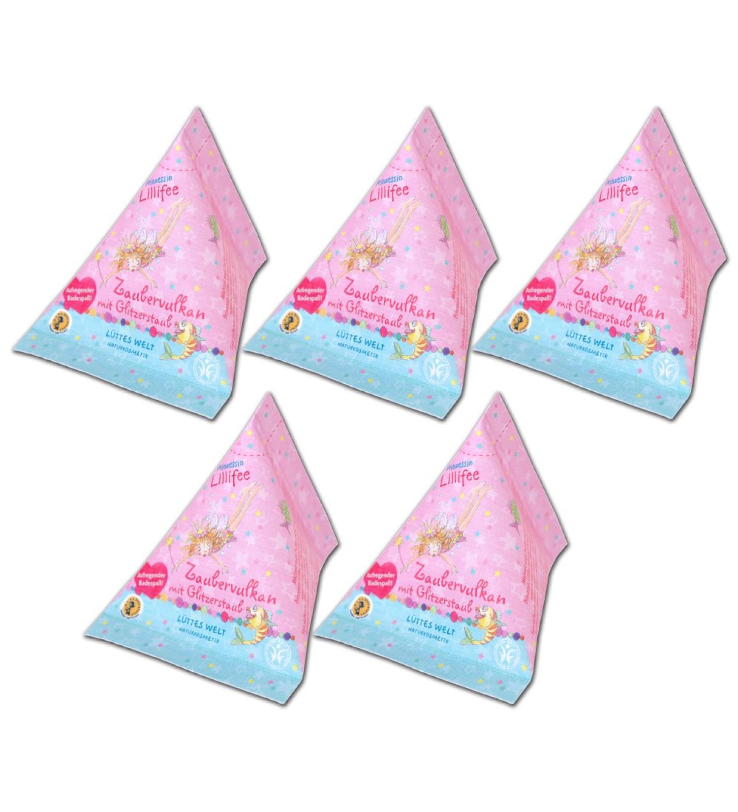 Princess Lillifee Magic Volcano with Glitter Dust Value Pack 5x 60 g Natural Cosmetics