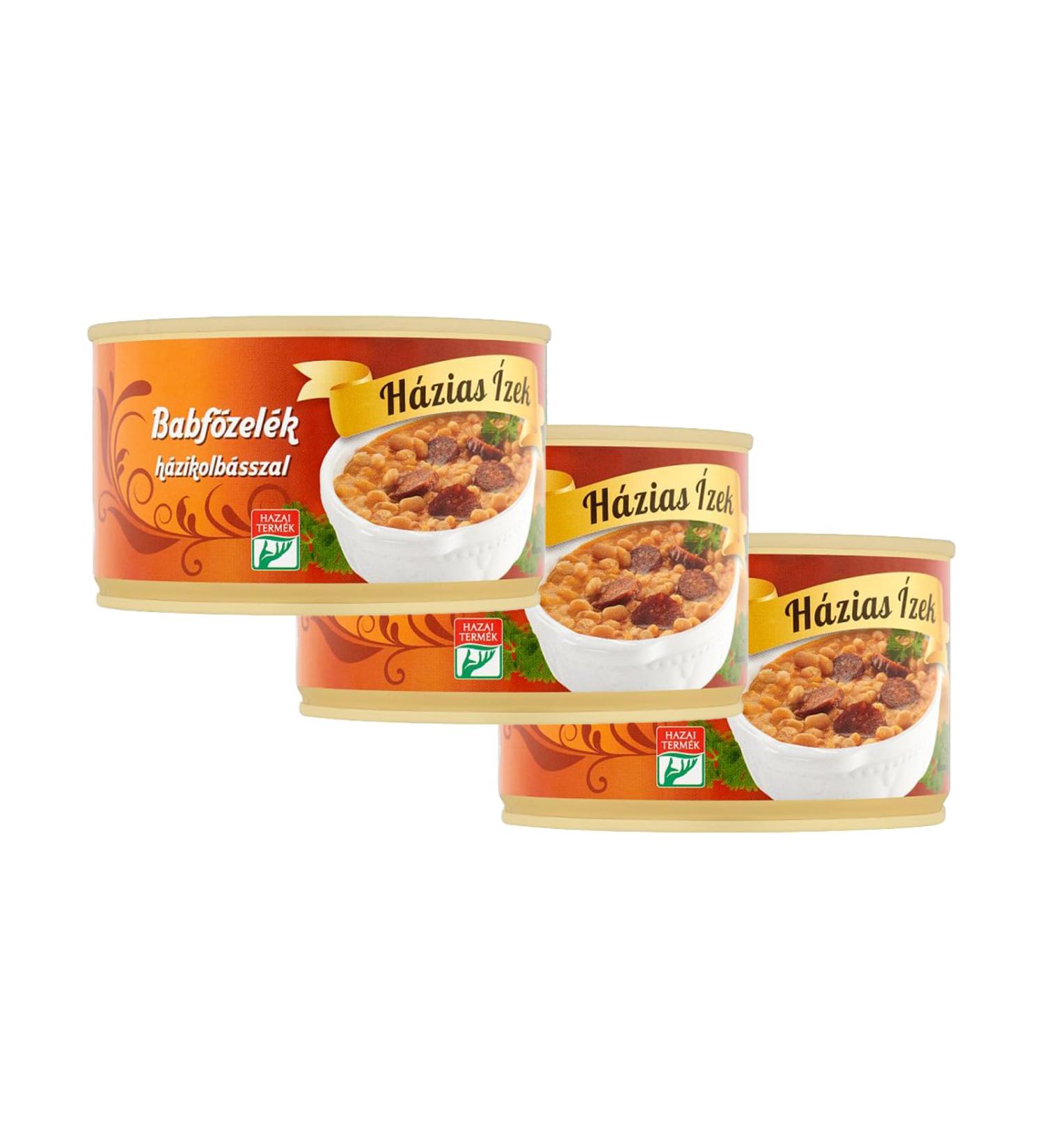 Hazias Izek Hungarian Beans Stew With Sausage (Babf zel k) 400 g Pack of 3