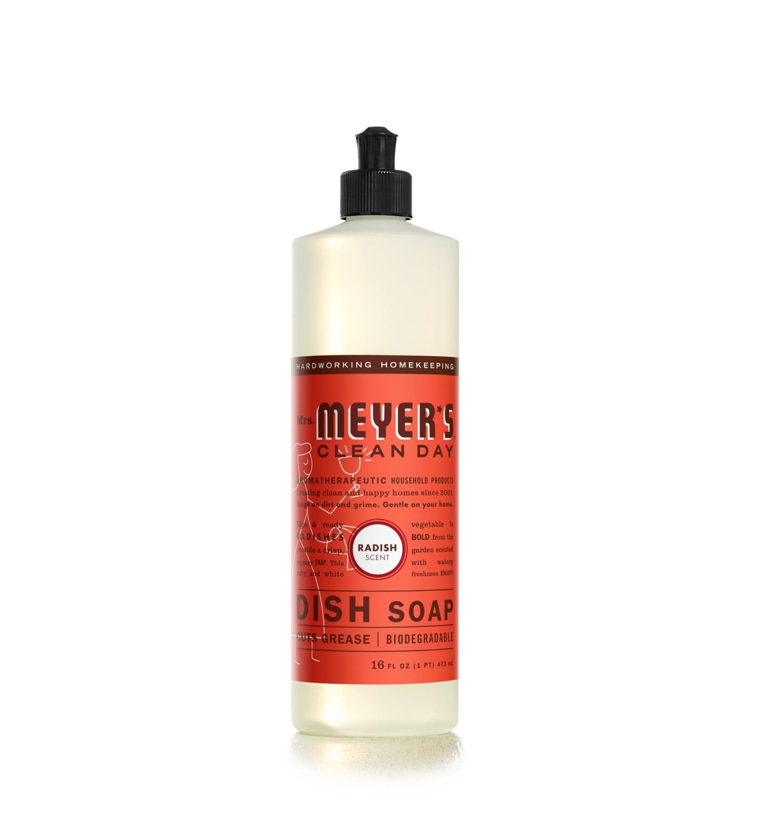 MRS. MEYER'S CLEAN DAY Radish Liquid Dish Soap - Biodegradable 16 fl. oz | Eco-Friendly Dishwashing Solution - Buy Online on SooperMarket.com
