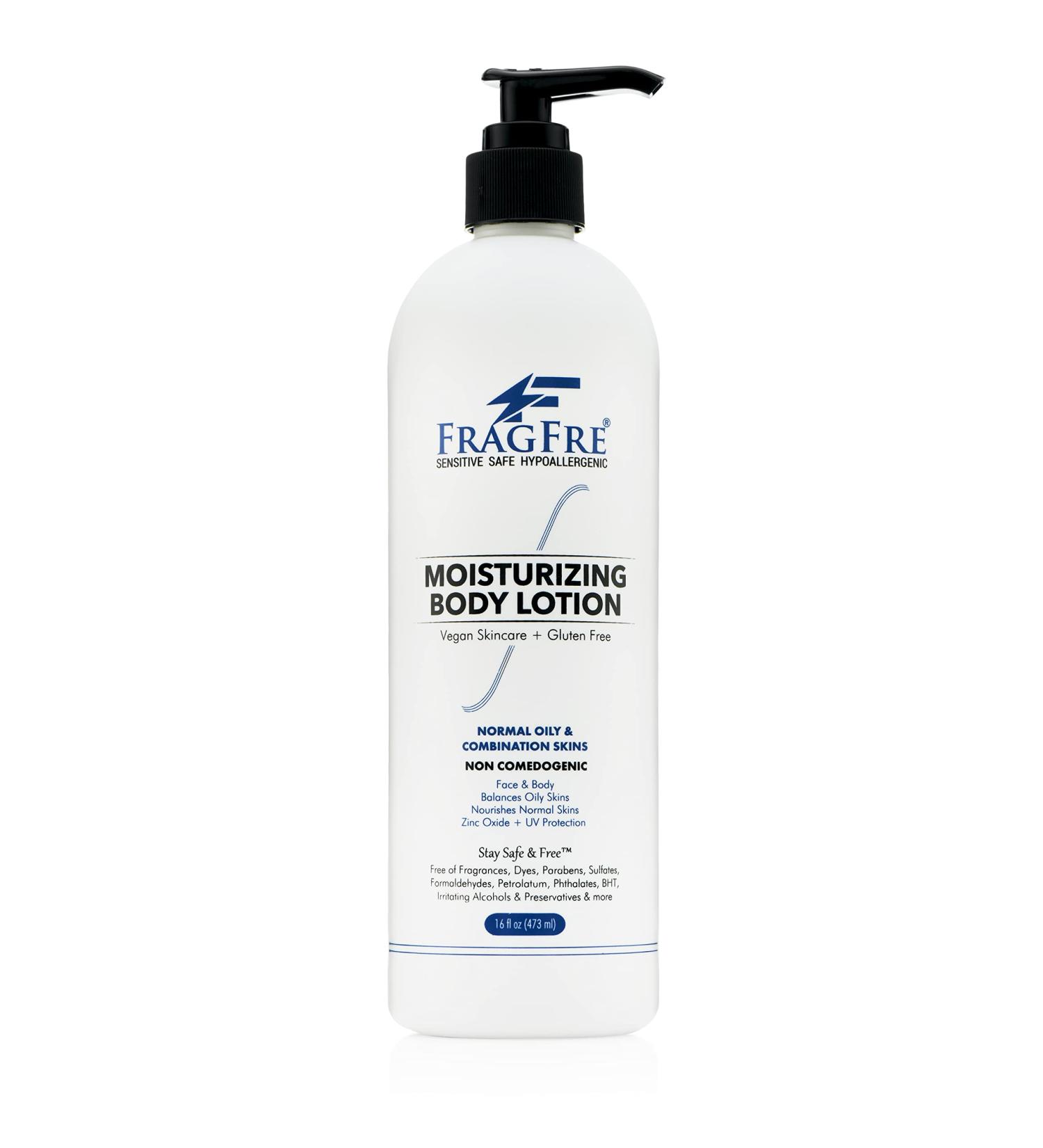 Moisturizer for Sensitive Skin 16oz | Non-Comedogenic Zinc Oxide Lotion | Paraben-Free Hypoallergenic & Fragrance-Free | Sun Protection for Oily & Combination Skin | Vegan Argan Oil Gluten-Free - Buy Online on SooperMarket.com