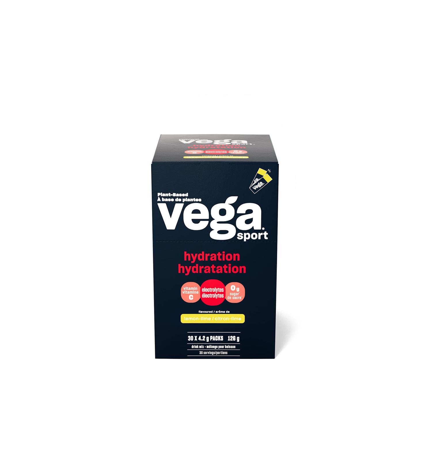 Vega Sport Hydration Electrolyte Powder Lemon Lime (30 Sachets) Vegan Hydrator Keto Friendly Gluten Free Non Dairy Sugar Free Non GMO 30x4.2g (Packaging May Vary) Lemon Lime 30 Servings (Pack of 1) - Buy Online on SooperMarket.com