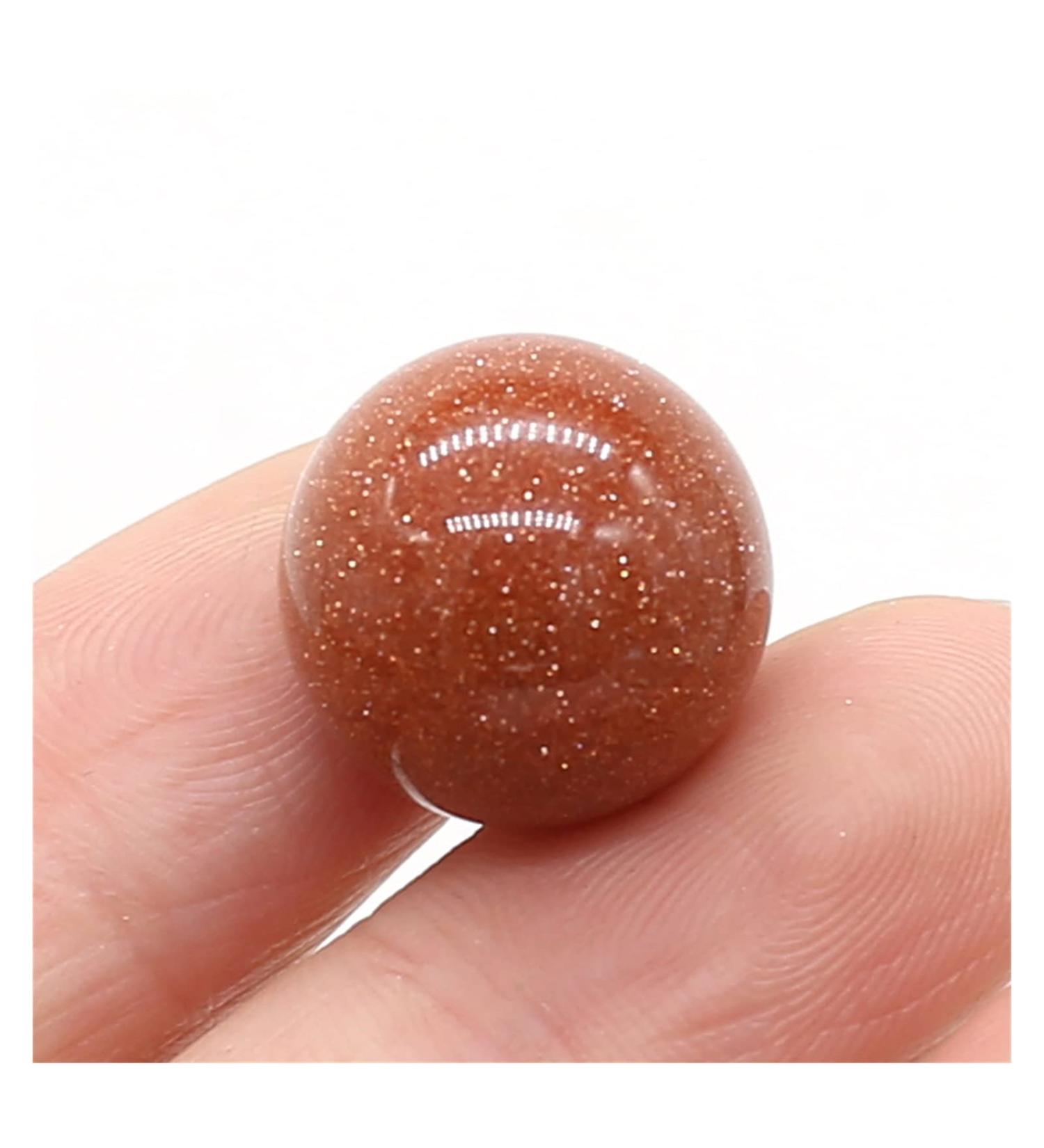 Natural Crystal Rough 16mm Round Natural Crystal Quartz Transfer Ball Polished Gemstone Beads Specimen DIY Jewelry Home Natural Stone (Color : Gold Sand Stone Size : 1PC) - Buy Online on SooperMarket.com