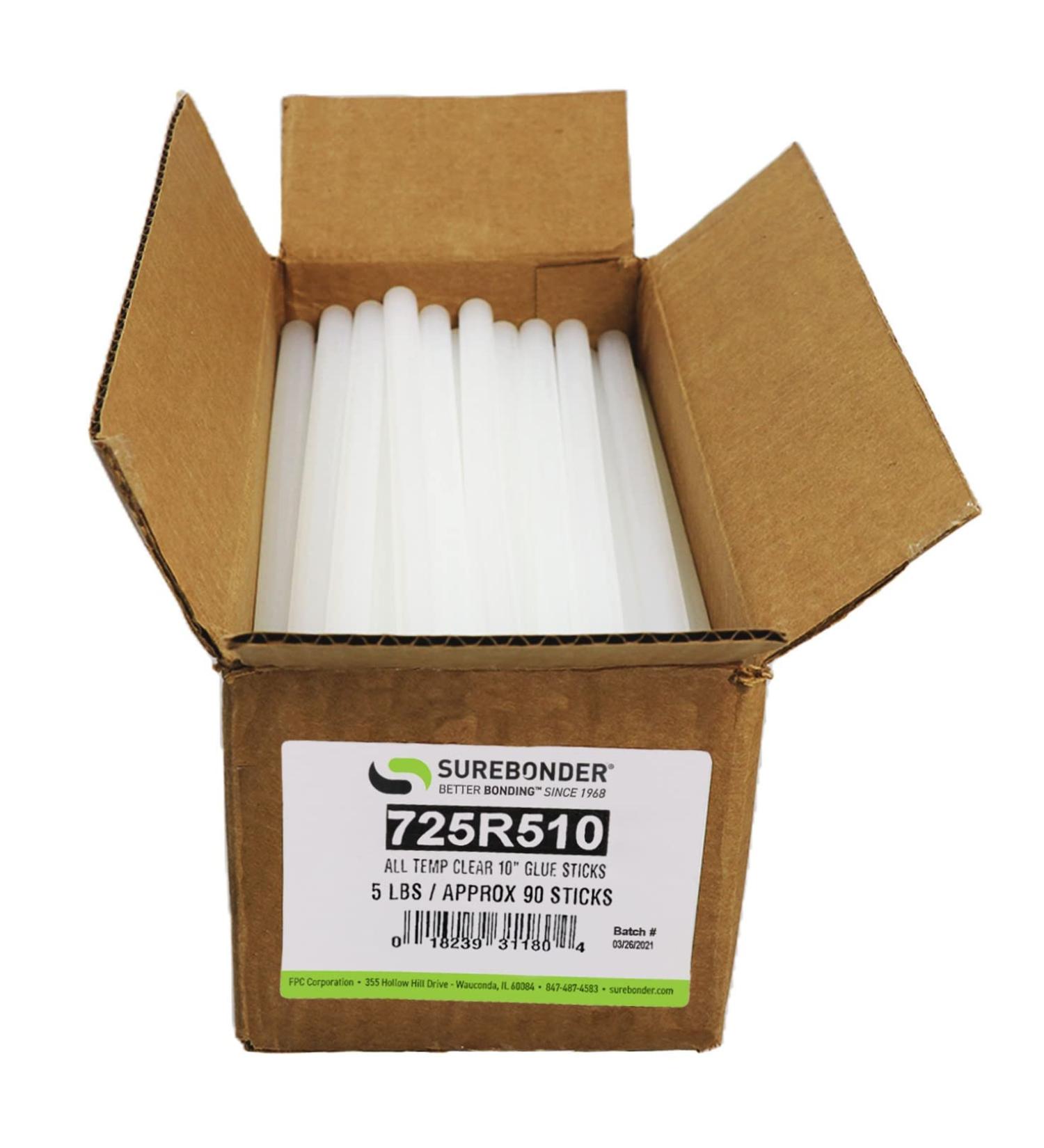 Surebonder 725R510 10-Inch All Temperature Glue Sticks  90 Pieces 10in. - Buy Online on SooperMarket.com