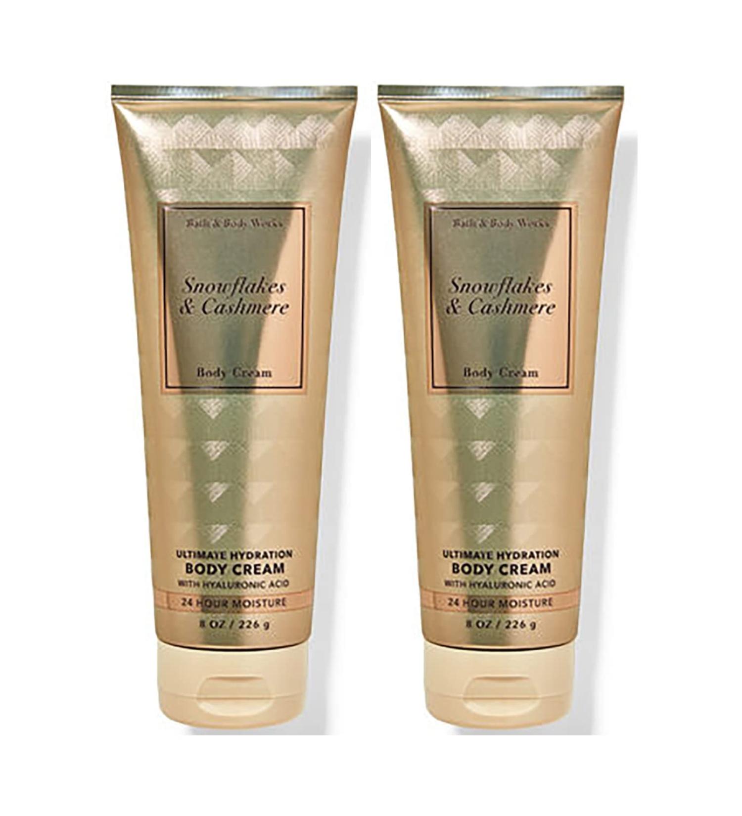 Bath and Body Works Snowflakes & Cashmere 2 Pack Ultra Shea Body Cream 8 Oz. (Snowflakes & Cashmere)