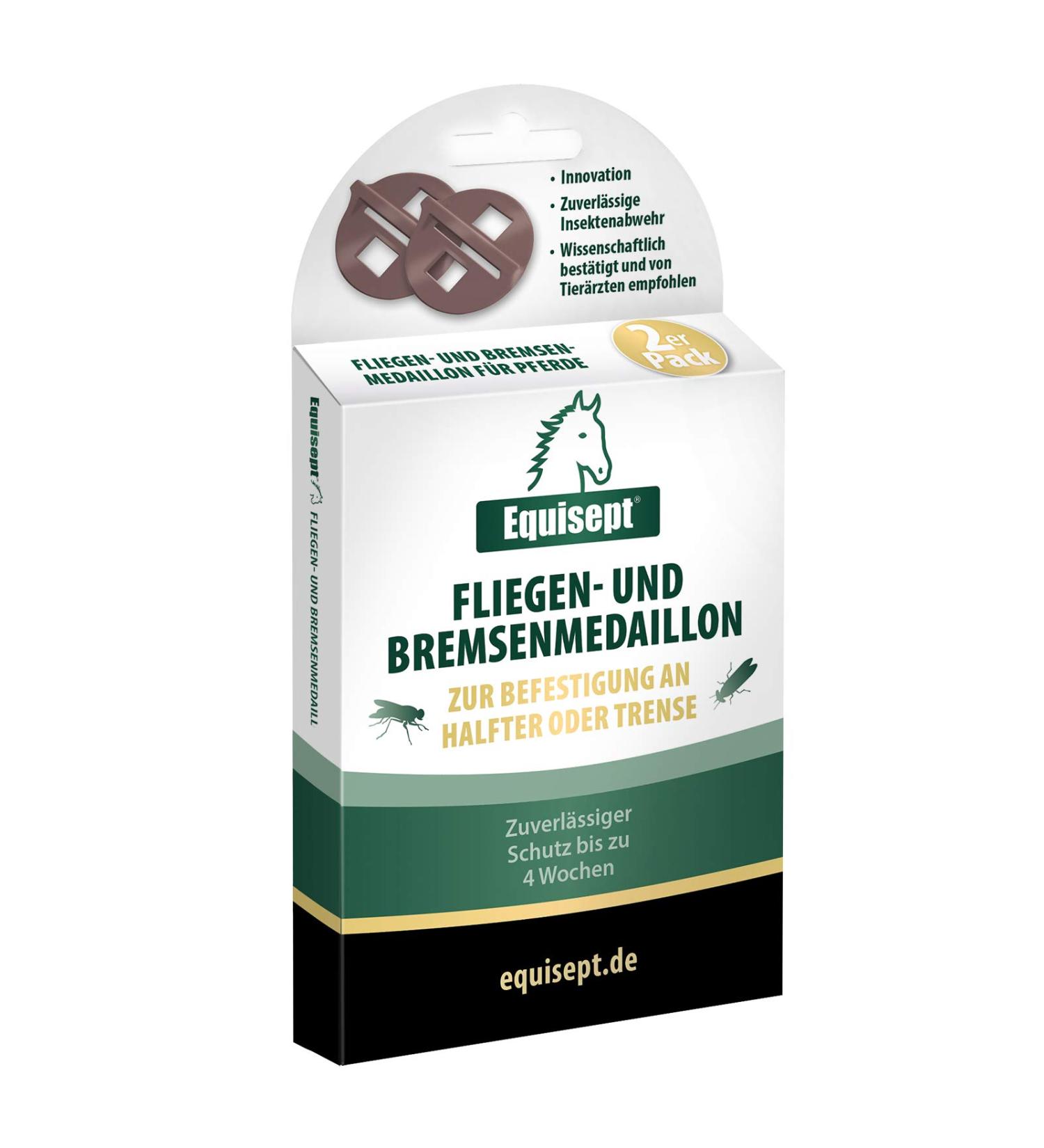 Equisept Fly & Brake Medallion 2 Pack | Innovative Insect Defense for Horses | Easy to Attach to Halter or Bridle | Doping-Free & Lasts Up to 4 Weeks - Buy Online on SooperMarket.com