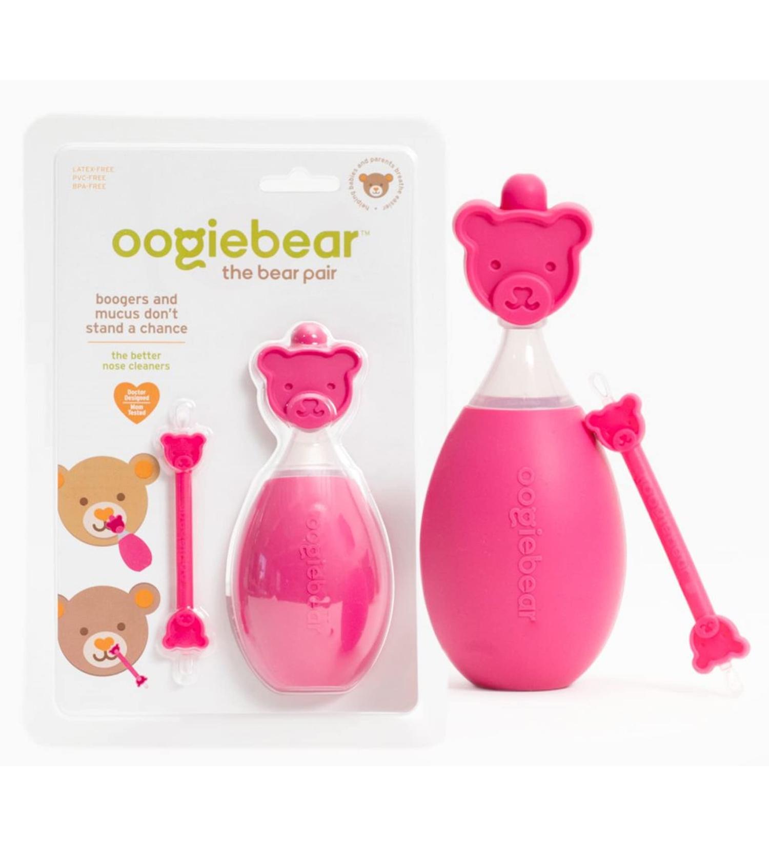 Oogiebear Bear Pair - Safe Baby Booger Cleaner & Nose Sucker | BPA Free Nose & Ear Wax Cleaner - Buy Online on SooperMarket.com