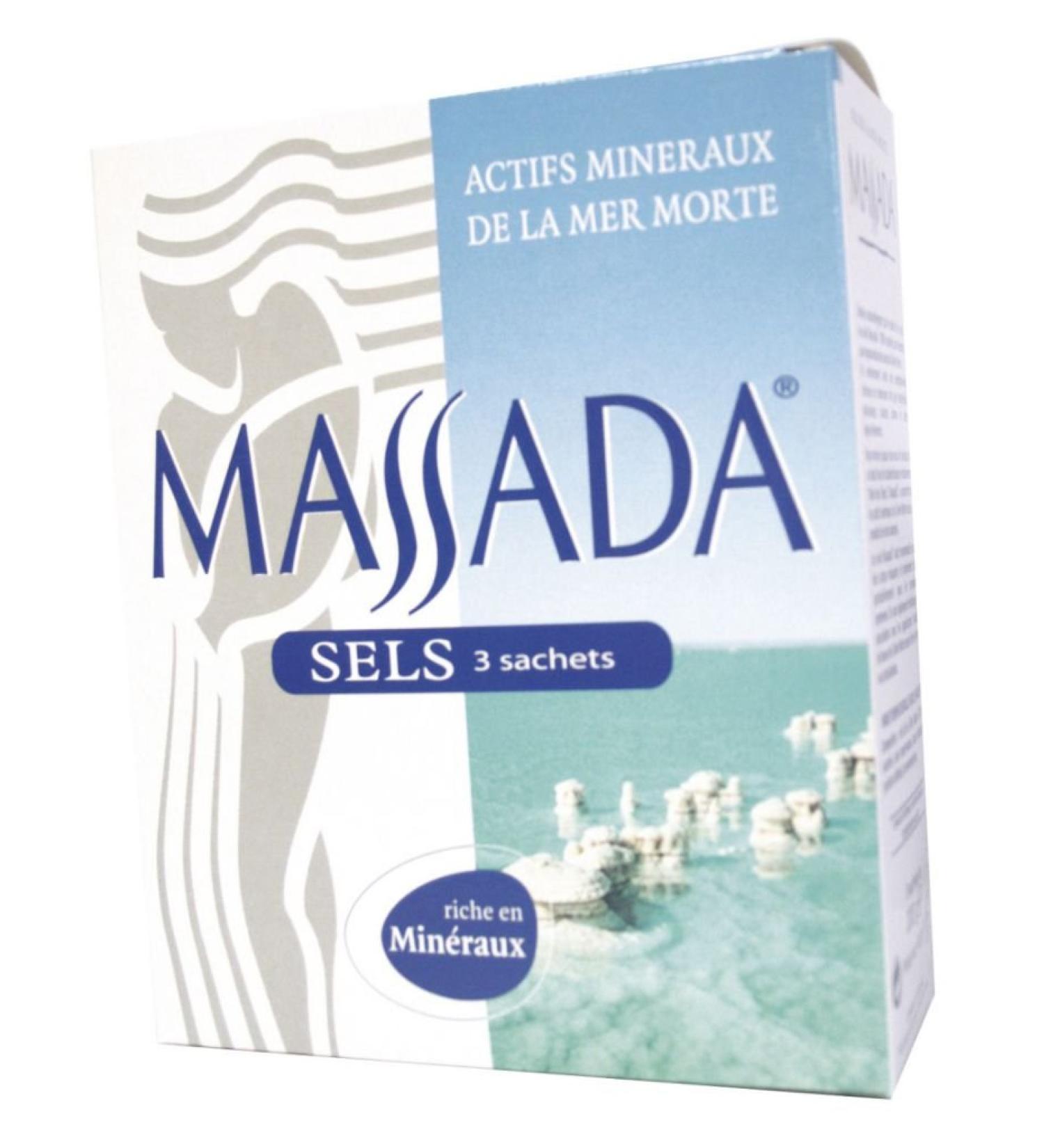 Massada Sels de La Mer Morte - 3 Sachets x 200g | Premium Dead Sea Salt for Skincare | International Shipping Available - Buy Online on SooperMarket.com