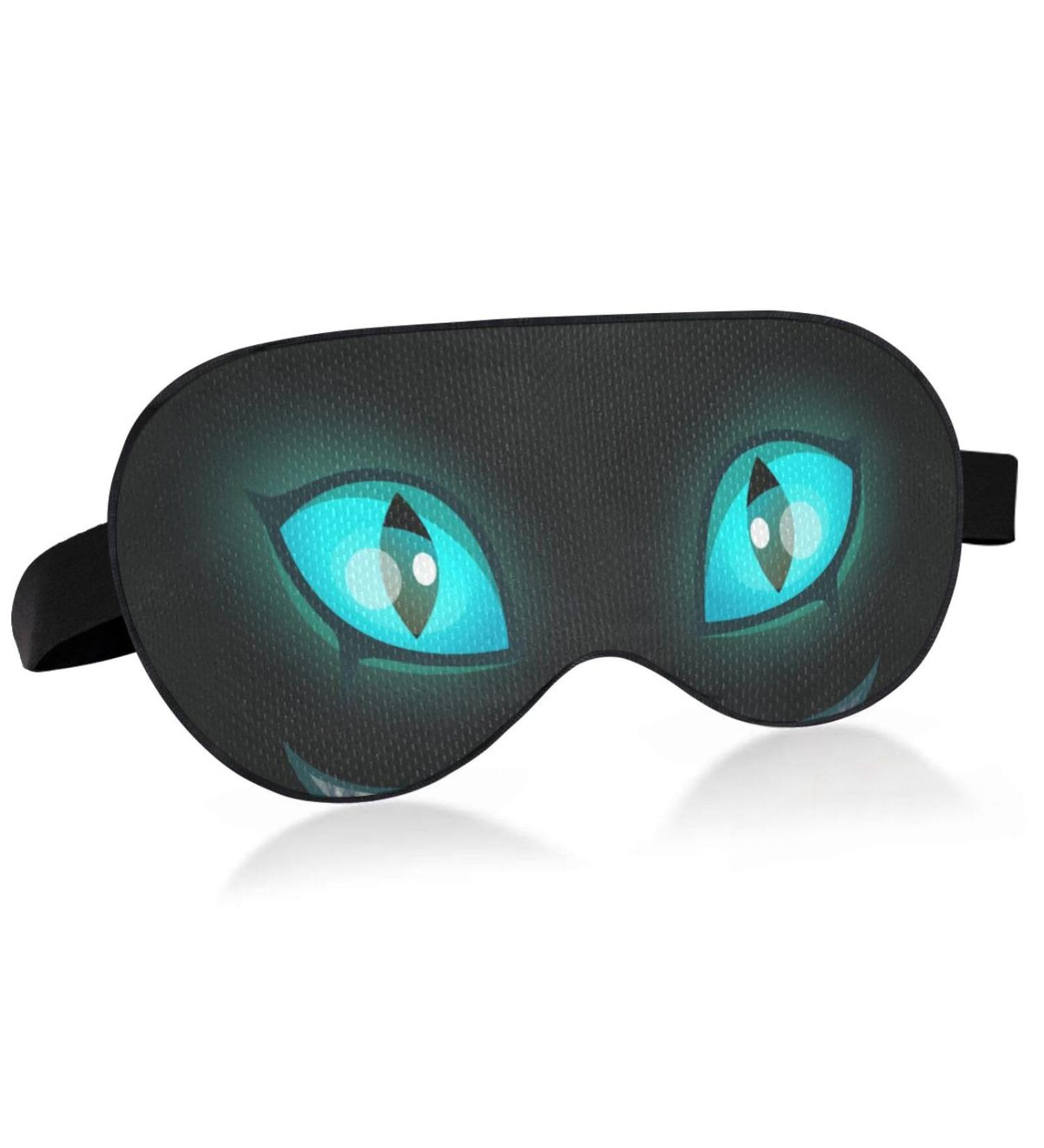 Haskirky Light Blocking Eye Mask - Adjustable Men and Women Travel, Yoga, Meditation - Black Cat Eyes Design for Office Deep Sleep Comfort - Buy Online on SooperMarket.com