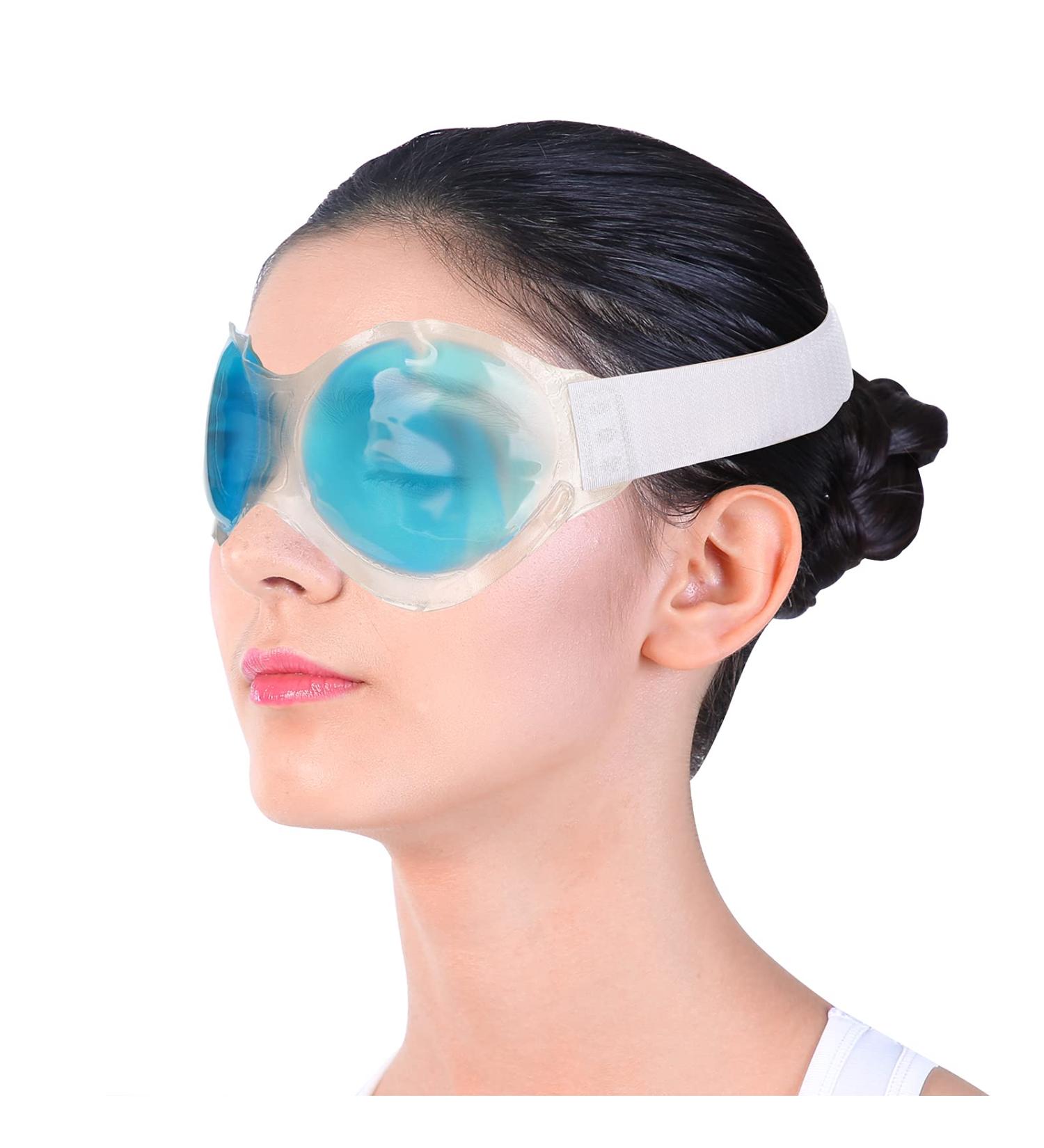 Cooling Eye Mask - Reusable Gel Hot/Cold Compress for Swollen Eyes Dark Circles & Eye Fatigue Relief (Blue) - International Shipping - Buy Online on SooperMarket.com