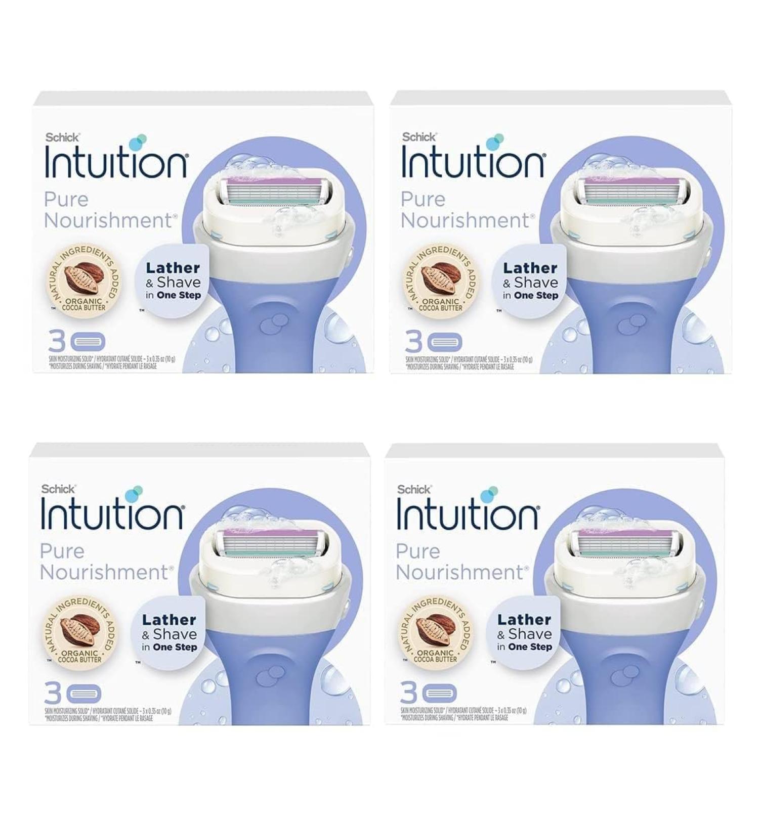 Schick Intuition Pure Nourishment Razor Refills - Coconut Milk & Almond Oil (12 ct) - Buy Online on SooperMarket.com