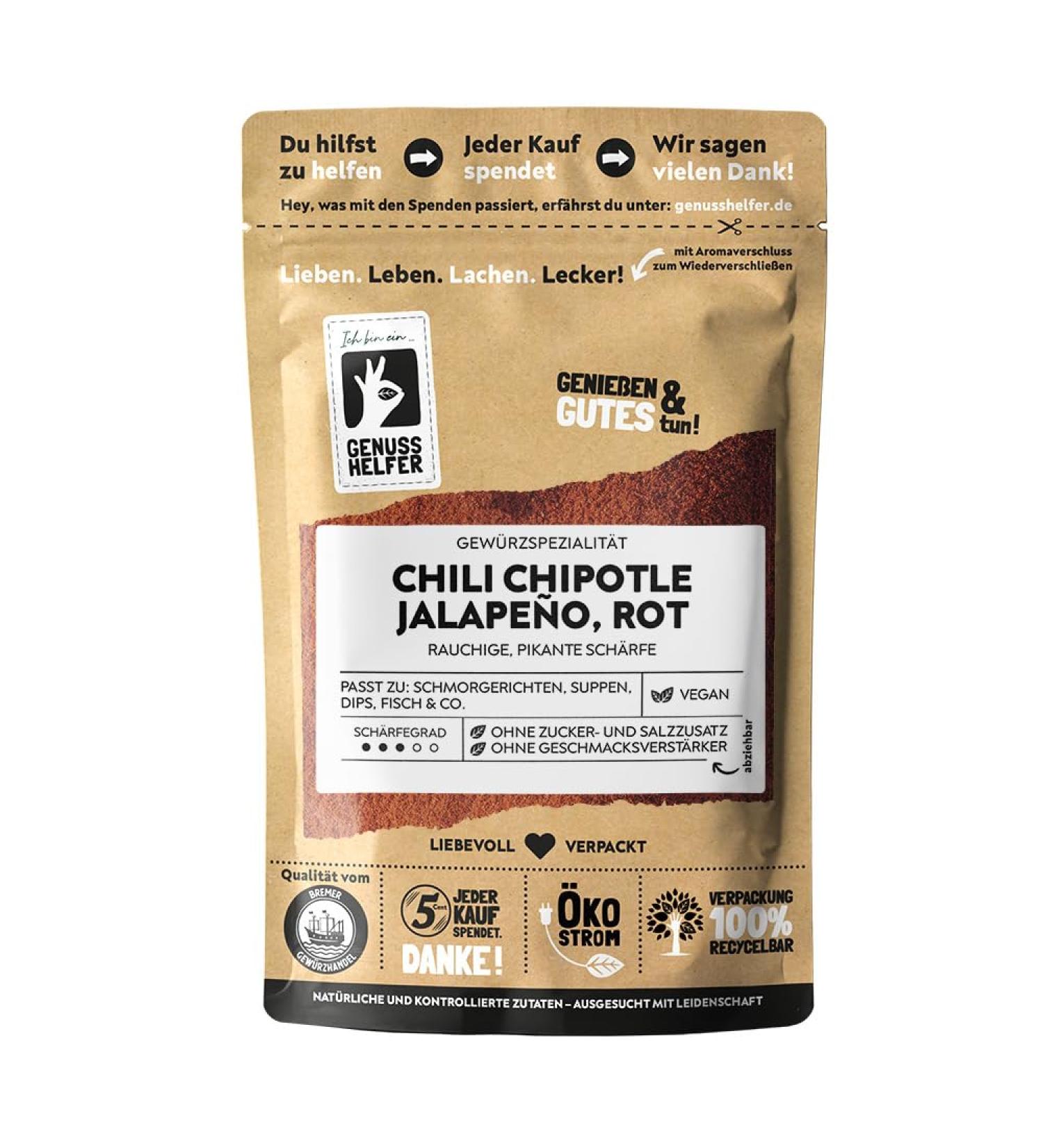 Bremer Chipotle Chili Jalapeno Spice - Smoky & Spicy Ground Chilipulver for Chili Con Carne Salsa & Marinades | 50g - Buy Online on SooperMarket.com