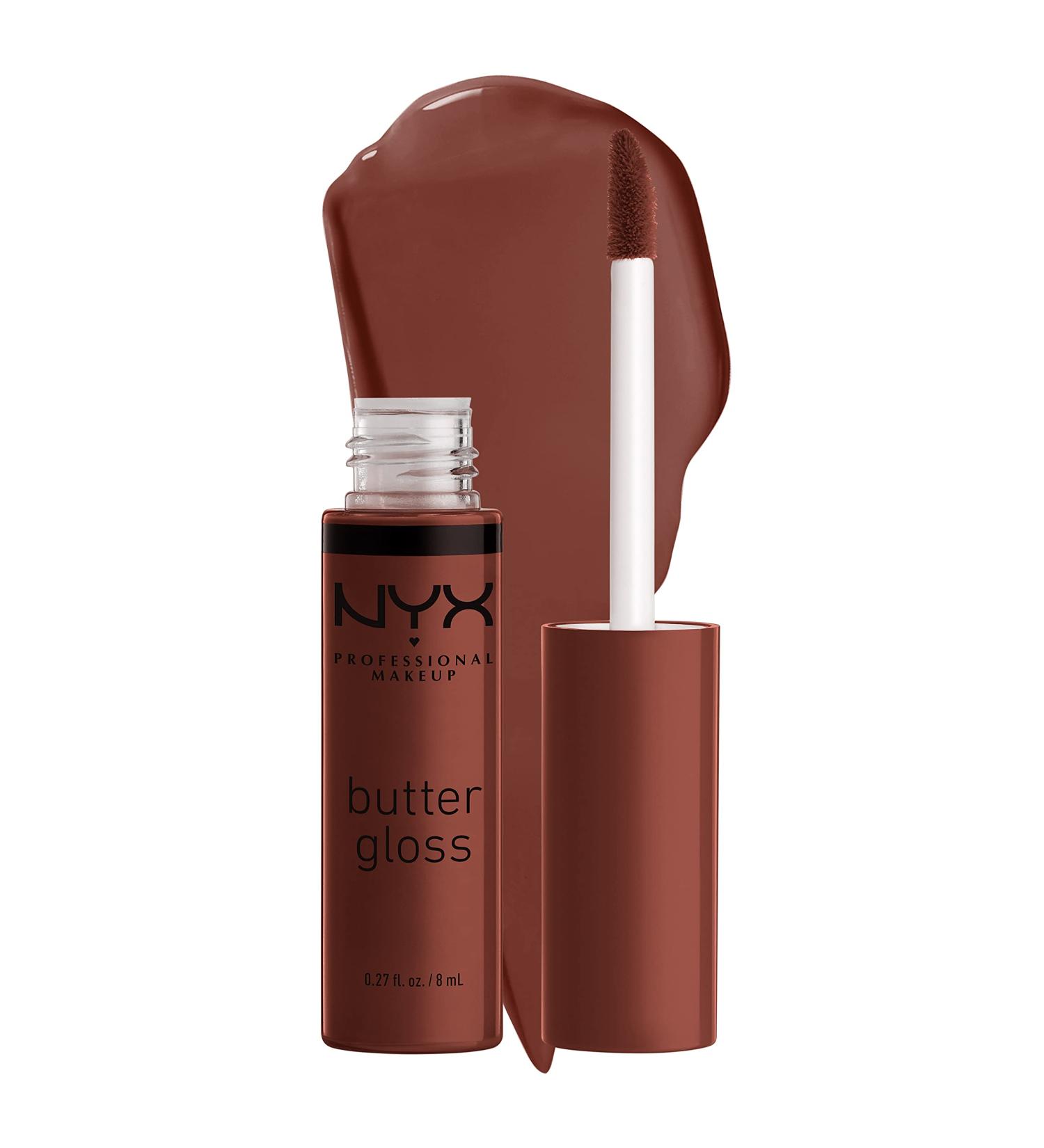 NYX Butter Gloss Brownie Drip - Deep Brown Non-Sticky Lip Gloss 0.27 Fl Oz - Buy Online on SooperMarket.com