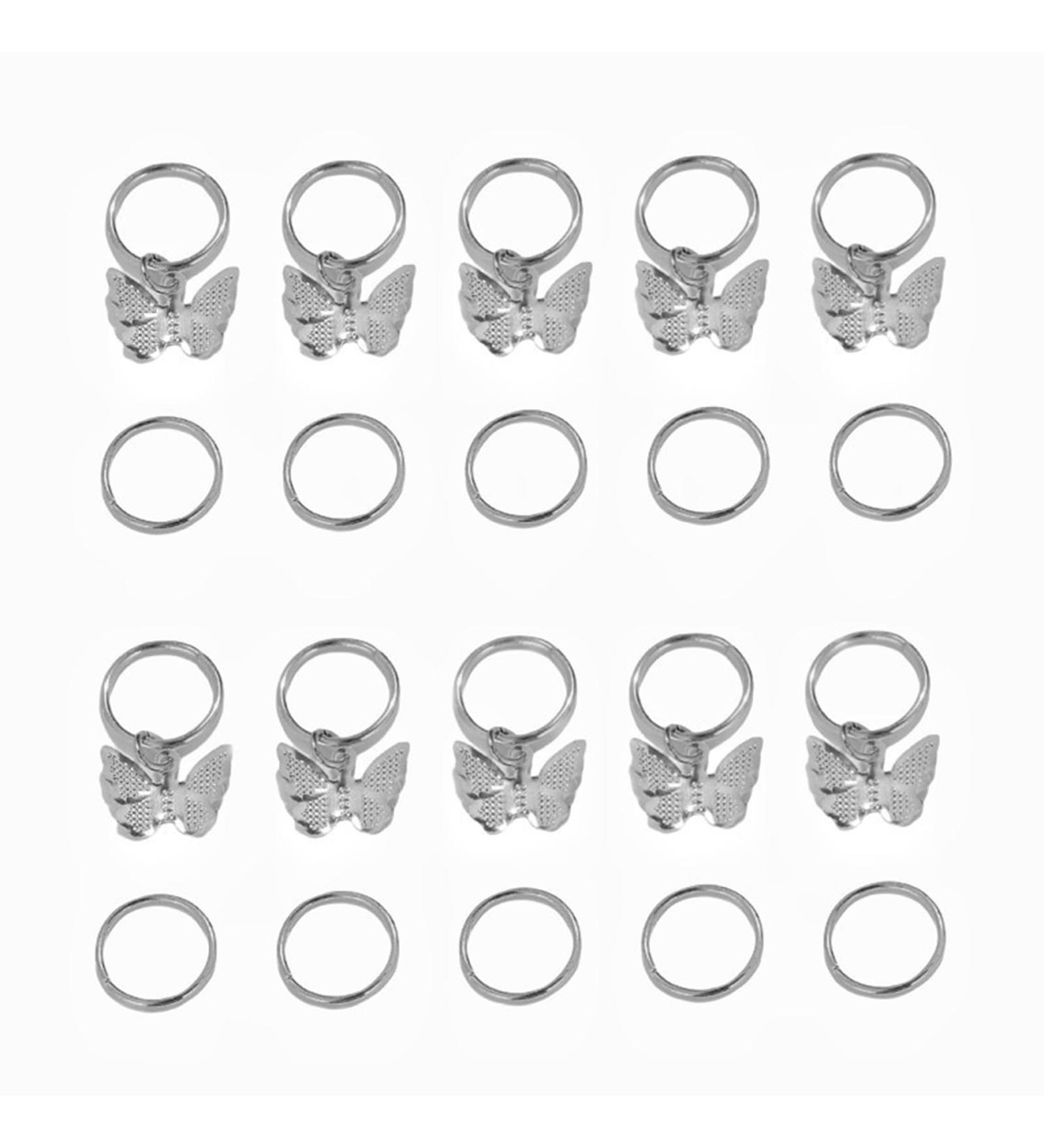 20PCS Hair Beads For Women Braids Jewelry For Hair Dreadlocks Accessories Metal Gold Silver Clips For Hair Braiding Beard Decoration For Girls Women one color B - Buy Online on SooperMarket.com