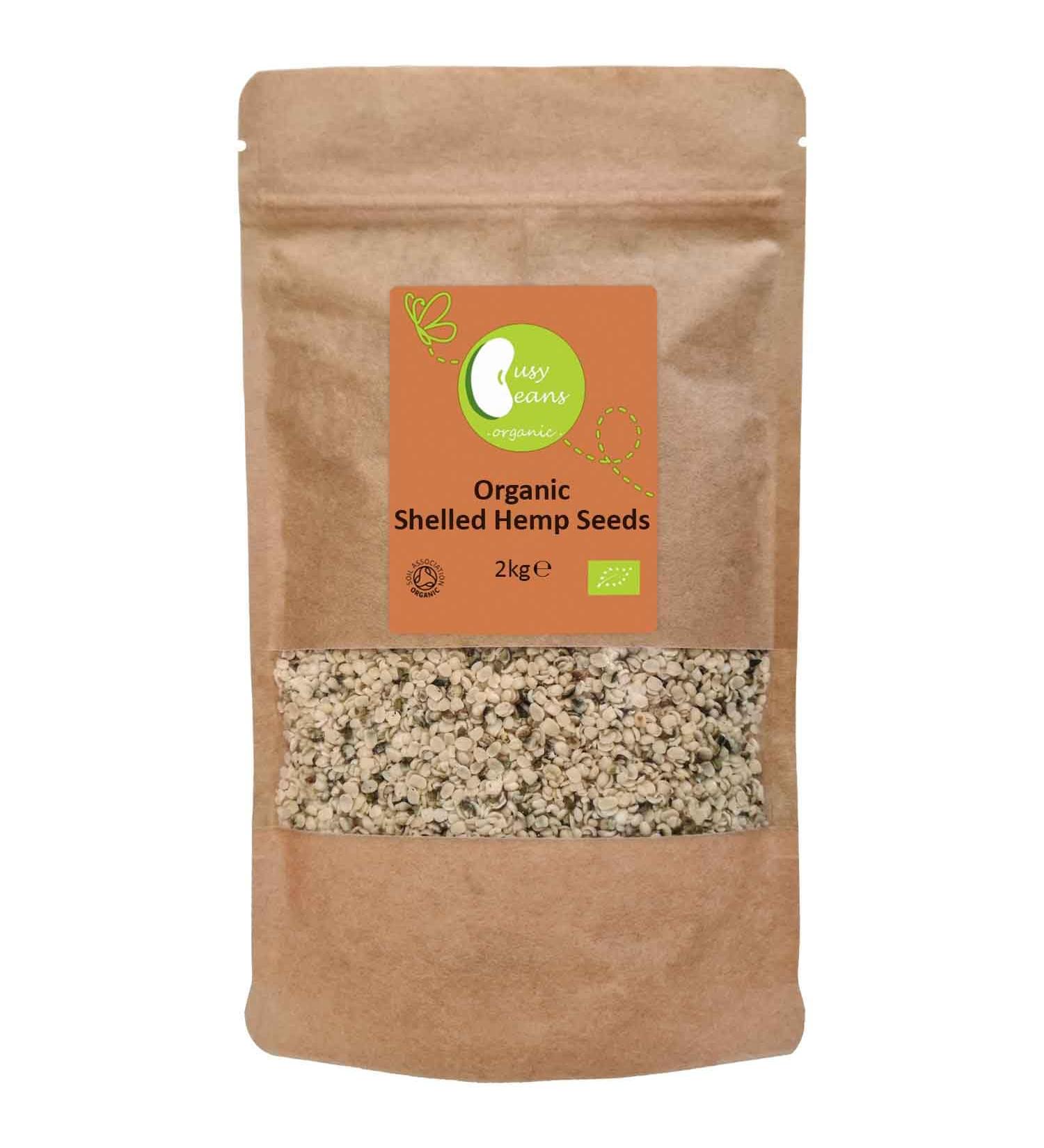 Organic Shelled Hemp Seeds - Certified Organic - by Busy Beans Organic (2kg) - Buy Online on SooperMarket.com