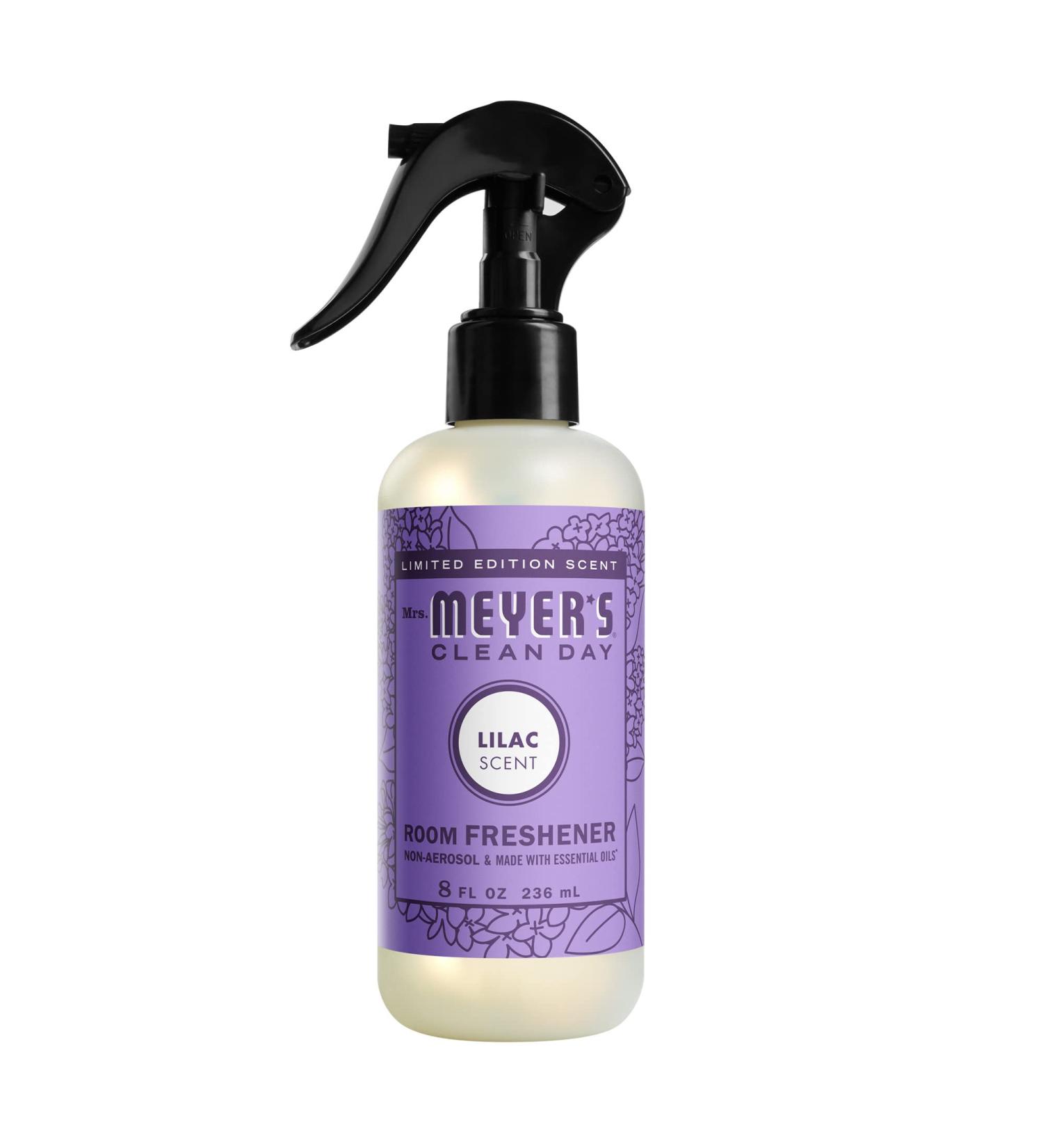 Mrs. Meyer's Clean Day Lilac Room Freshener Spray - Limited Edition, Non-Aerosol, 8 fl oz with Essential Oils - Buy Online on SooperMarket.com