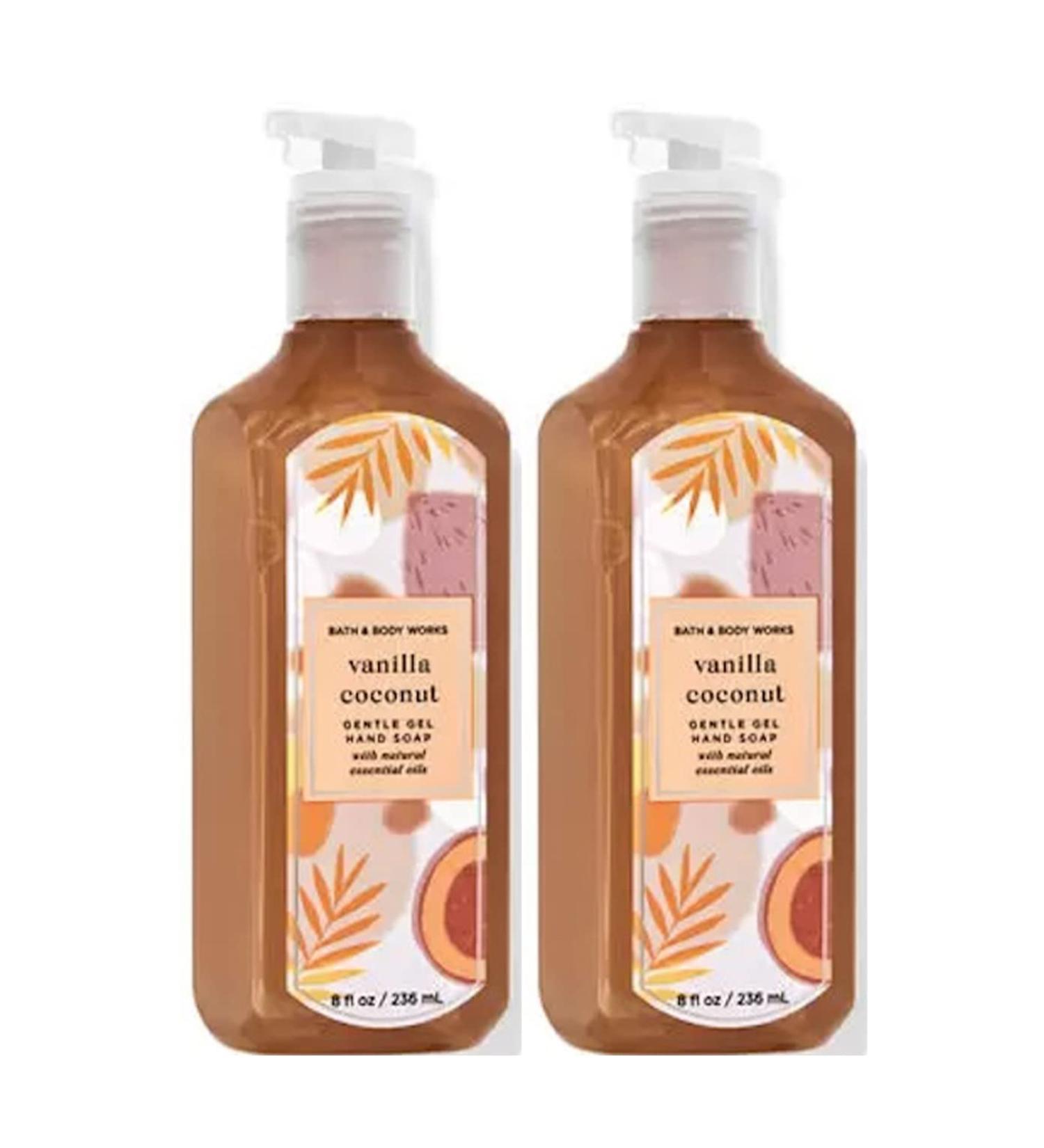Bath & Body Works Deep Cleansing Gel Hand Soap 2 Pack 8 oz. (Vanilla Coconut) Vanilla Coconut 8 Fl Oz (Pack of 2)