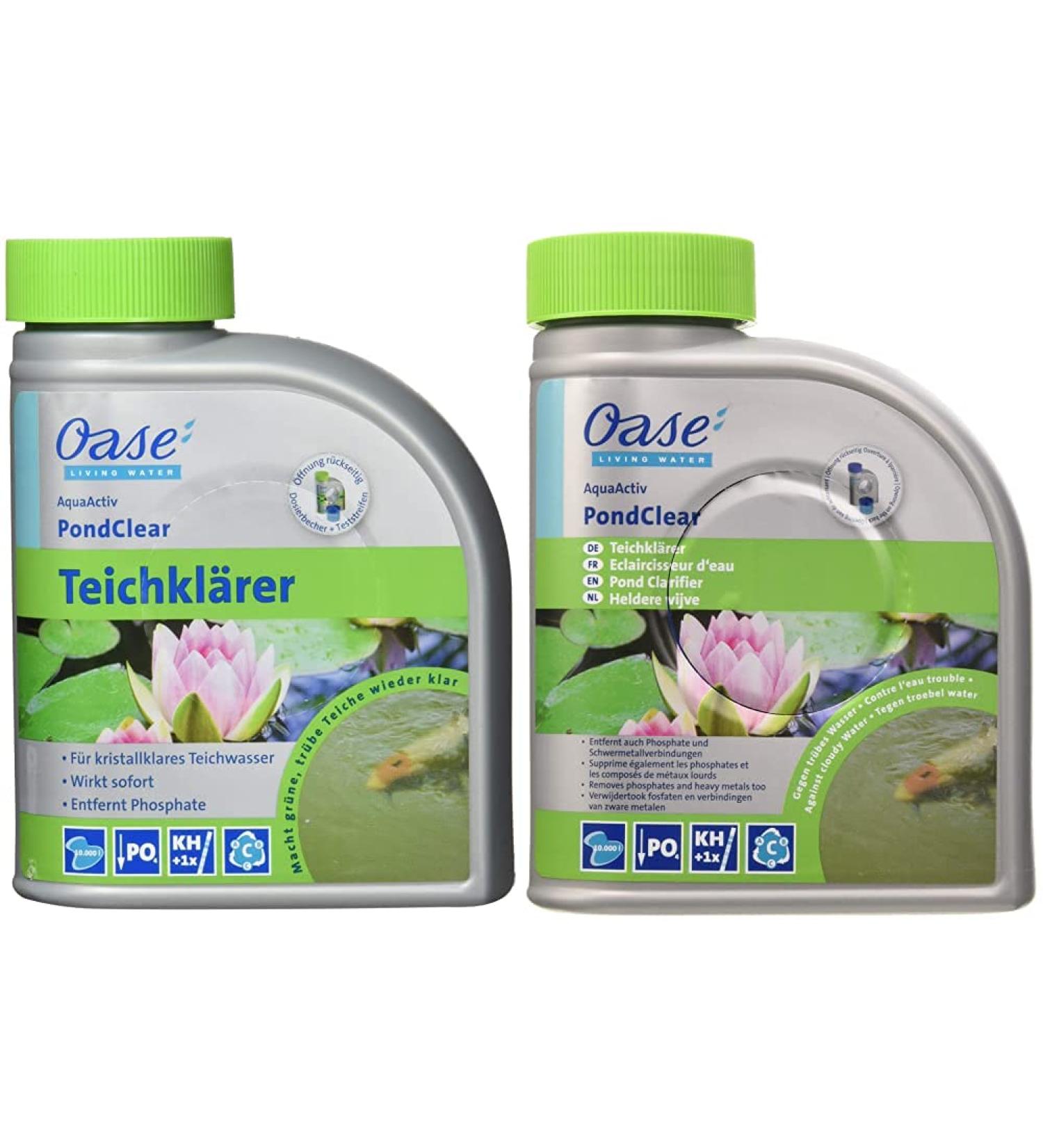 Oase 43140 Aquaactiv PondClear - 500 ml Pond Declarer for Instant Algae Control & Water Clarity - International Shipping Available - Buy Online on SooperMarket.com