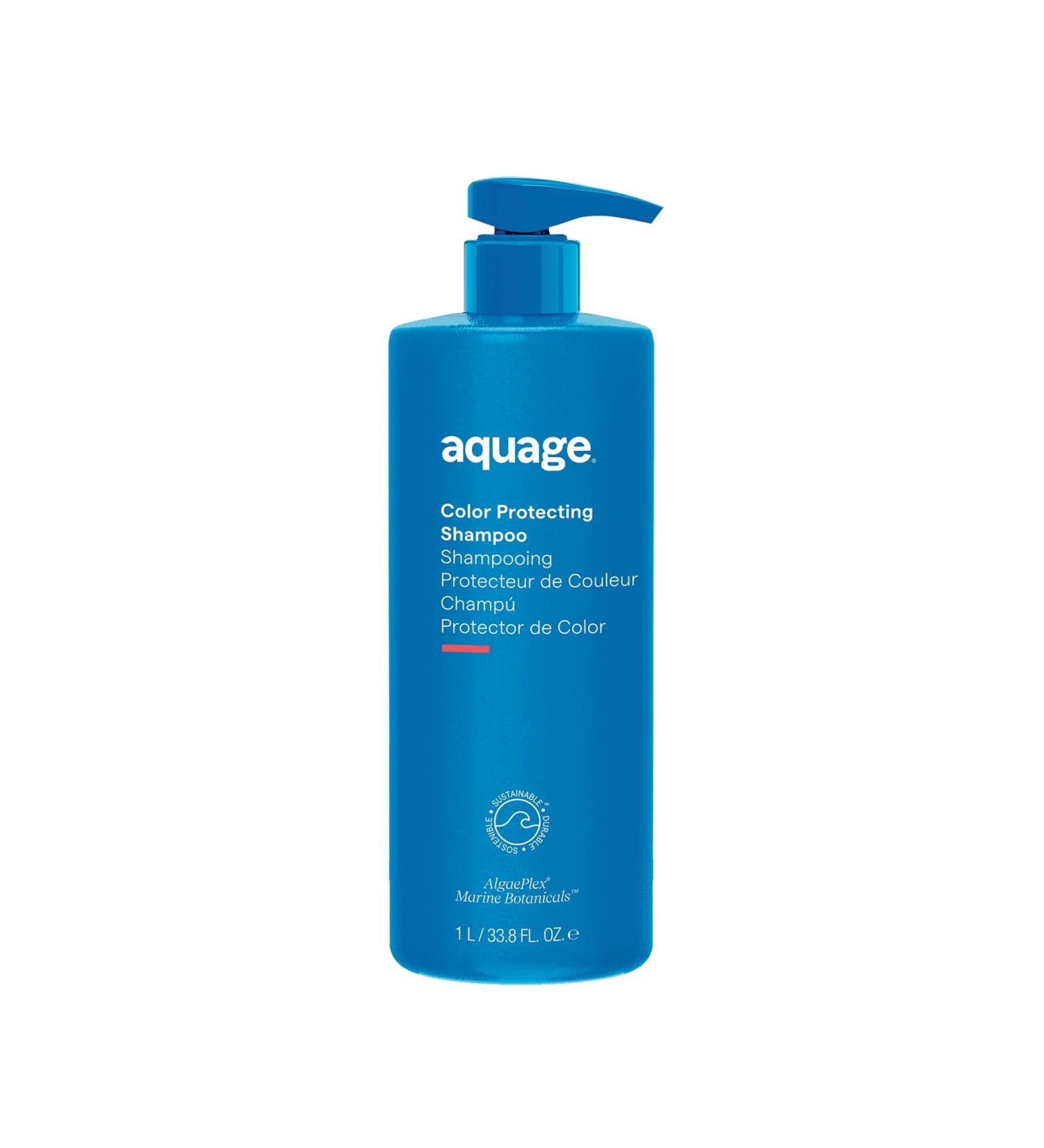 AQUAGE Color Protecting Shampoo 33.8 oz | AlgaePlex Marine Botanicals for Color Seal & Gentle Cleansing - Buy Online on SooperMarket.com