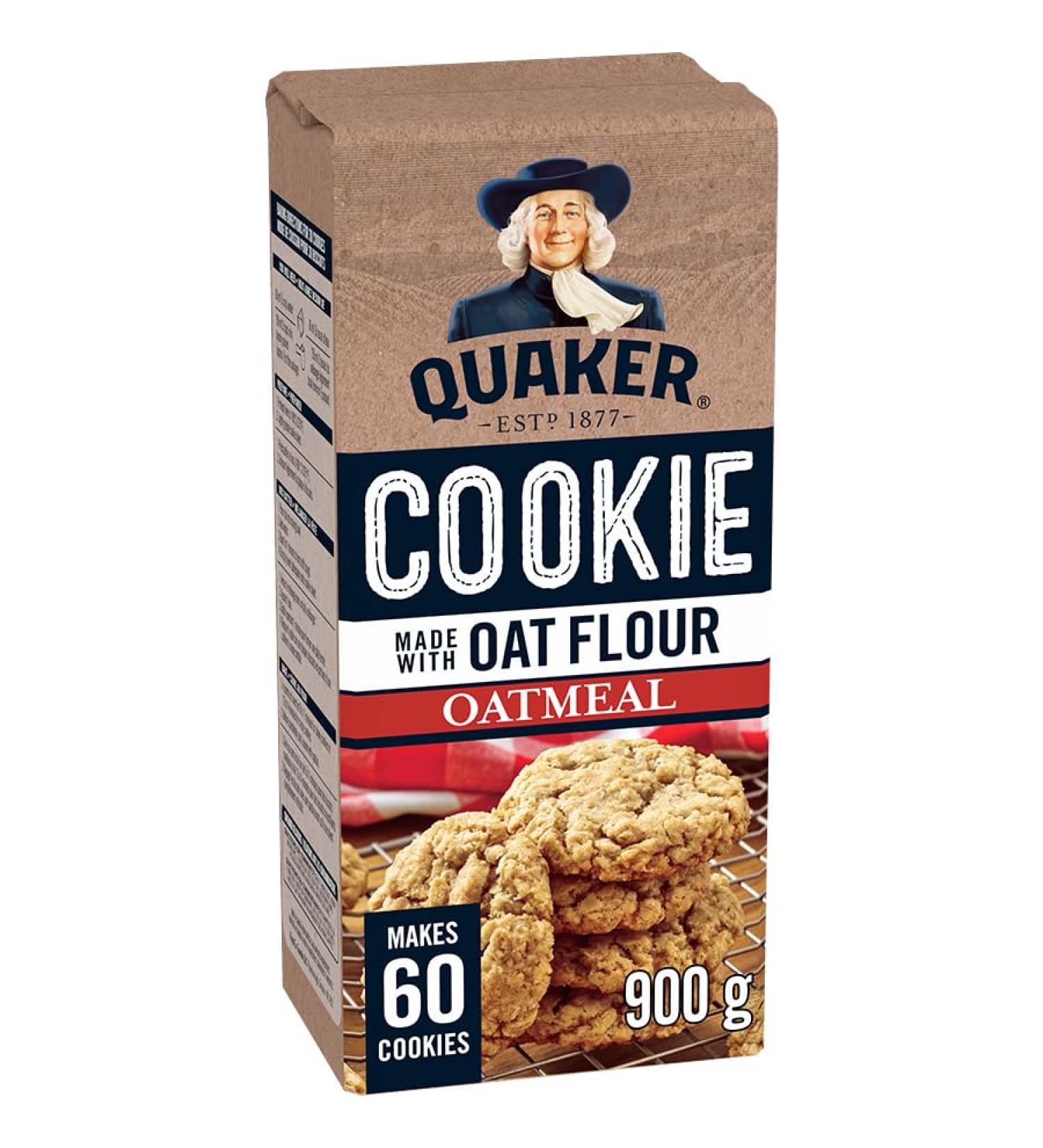 Quaker Oatmeal Cookie Mix Made with Oat Flour 900g | Makes 60 Cookies | No Aritificial Flavours or Colours | Made with Whole Grain Canadian Oats Oatmeal 900 g (Pack of 1) - Buy Online on SooperMarket.com