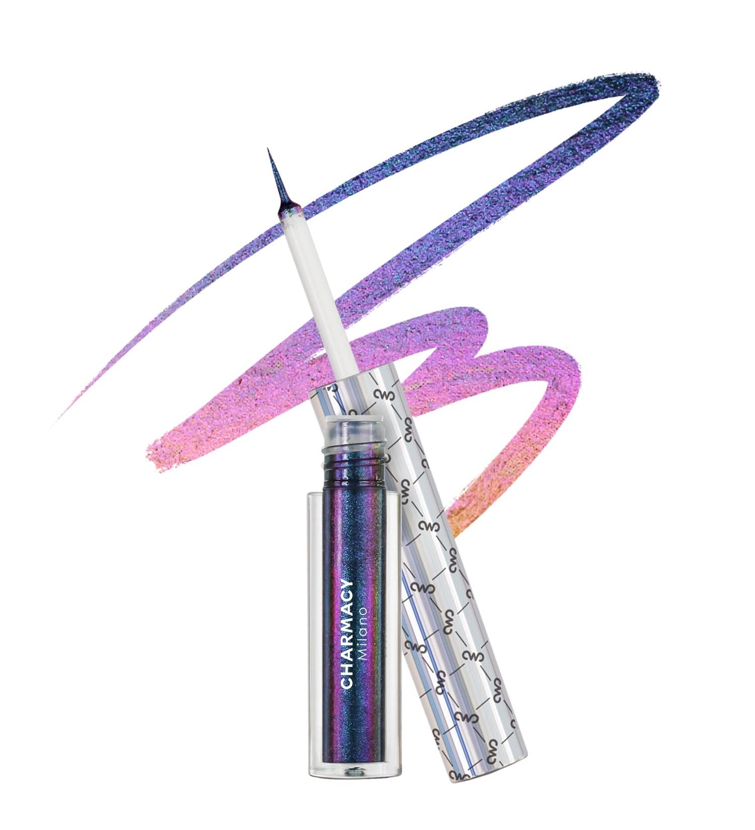CHARMACY Chameleon Glitter Liquid Eyeliner - Purple Gold Indigo 904 | Highly Pigmented, Waterproof, Long-Lasting - Buy Online on SooperMarket.com