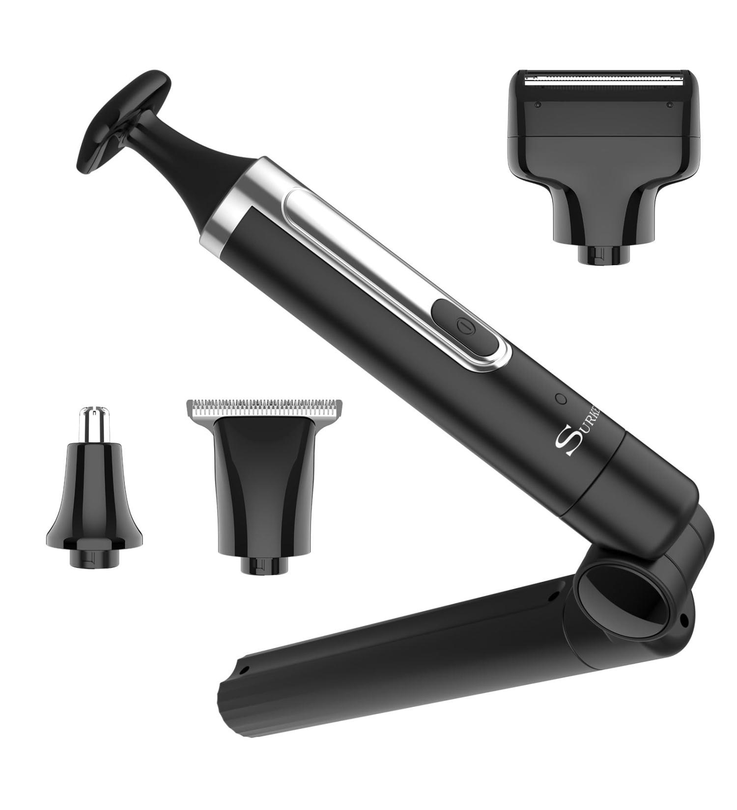 Buy SURKER Electric Body Trimmer & Back Shaver for Men - Cordless Groomer with Adjustable Handle & Waterproof Design - Buy Online on SooperMarket.com