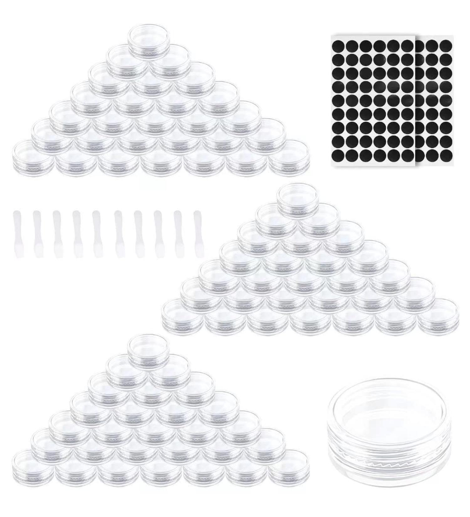 AMANMAN 100 pcs Empty 3ml Cream Doses - Travel-Friendly Screw Cap Containers for Cosmetics Lip Balm and Cream Samples - Buy Online on SooperMarket.com