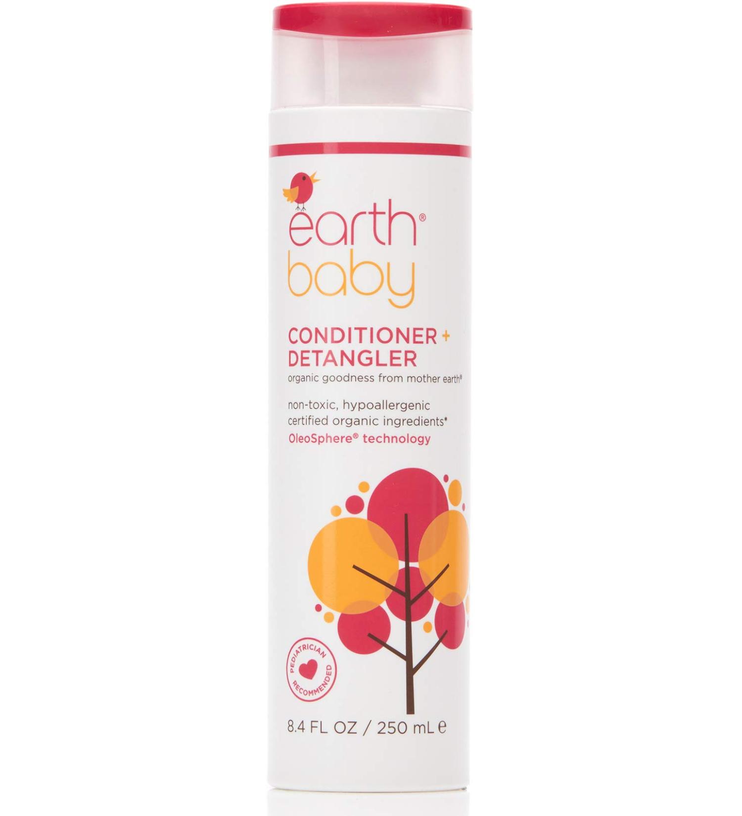 Earth Baby Hypoallergenic Conditioner + Detangler | Natural & Organic, 8.4 Fl Oz | for Sensitive Skin, Babies, Toddlers, Kids - Buy Online on SooperMarket.com