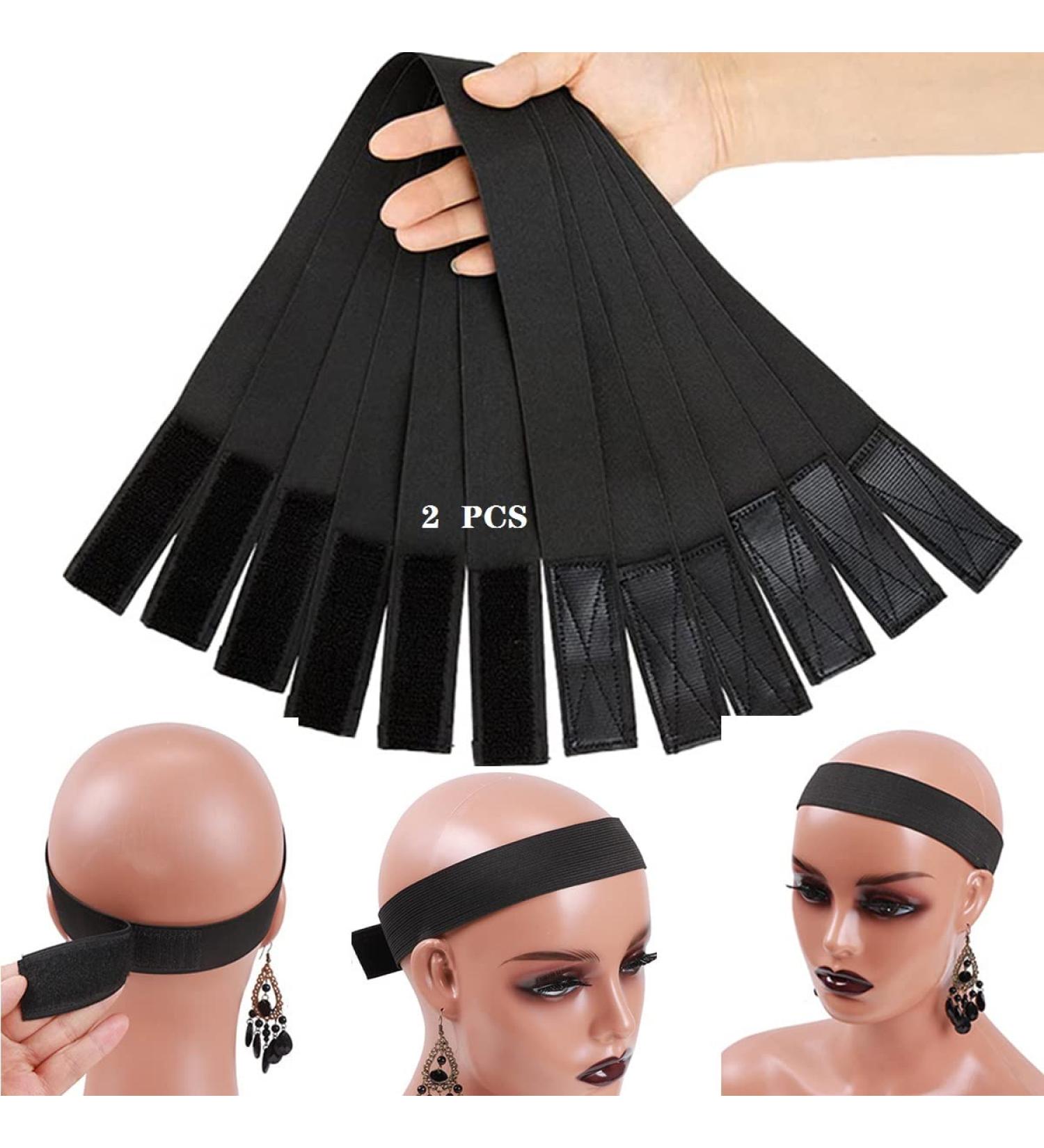 Golden Label Elastic Bands for Lace Frontal Melt Wigs - 2 PCS Black - Buy Online on SooperMarket.com