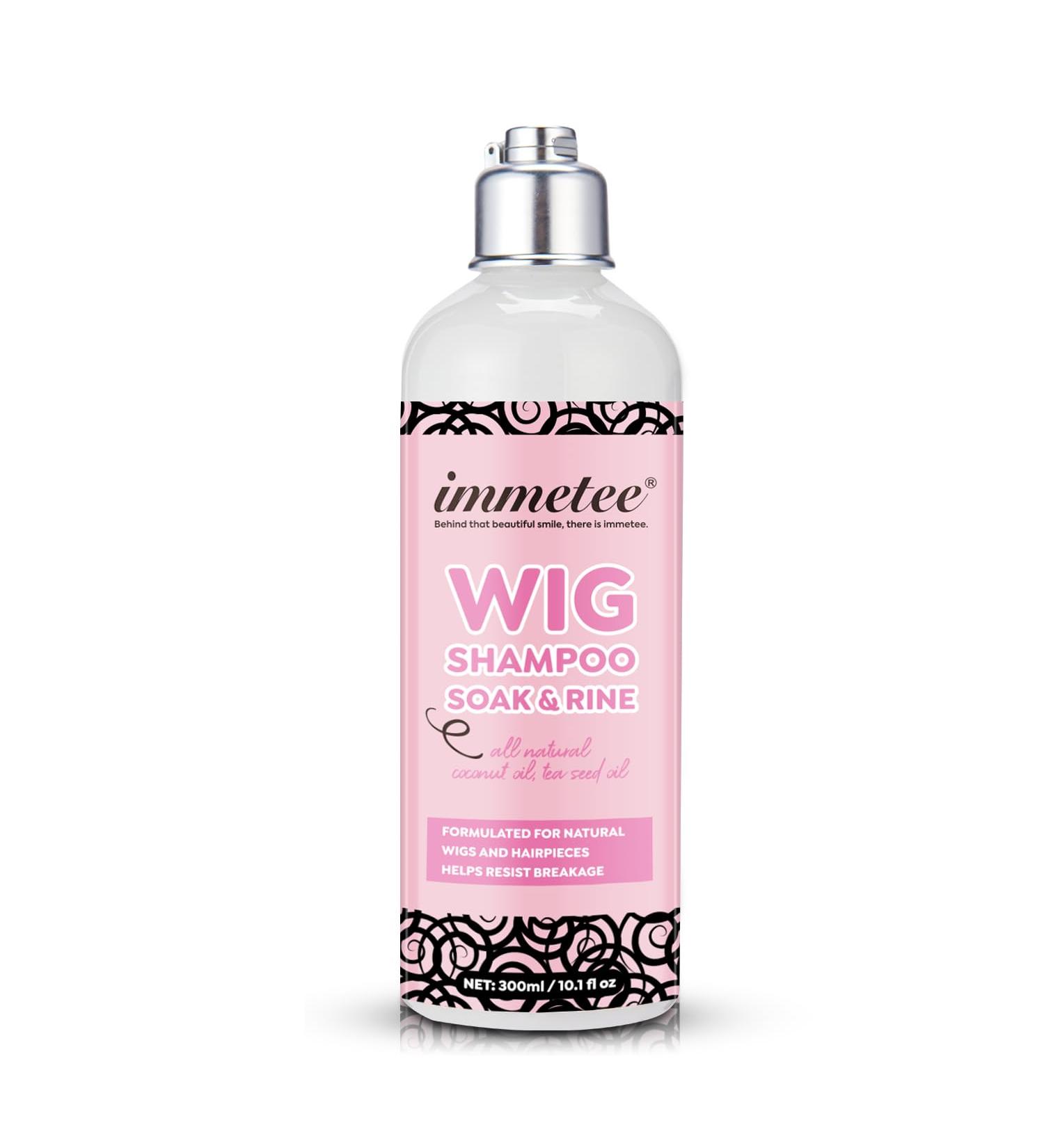 Immetee 2-in-1 Shampoo & Conditioner for Wigs | Soak & Rinse Wig Shampoo for Human & Synthetic Hair | 300ml - Prolong Wig Life - Buy Online on SooperMarket.com