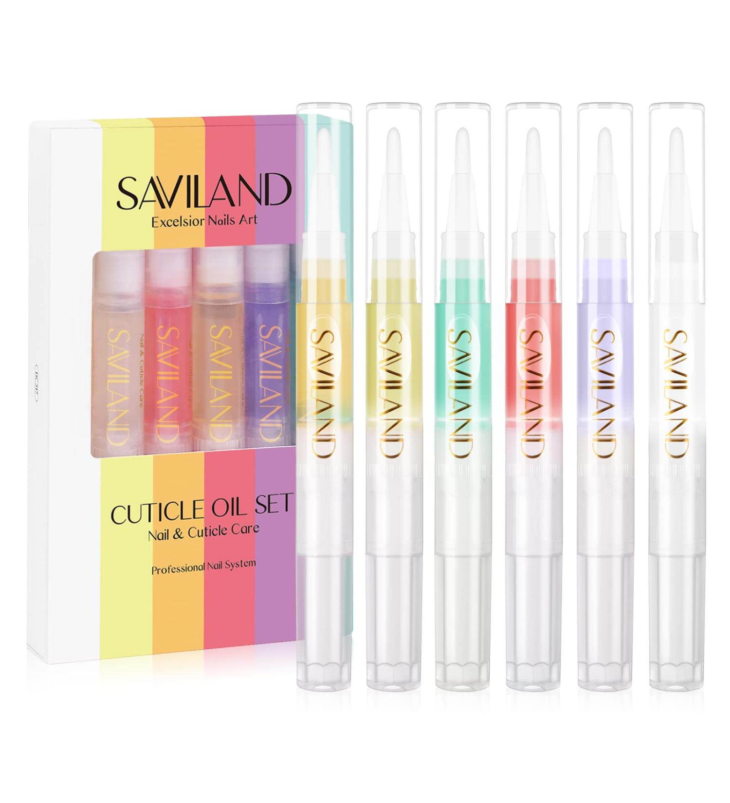 SAVILAND Cuticle Oil 6PCS Pen for Nail Growth Treatment - Nail Strengthener and Growth Oil Kit 0.08 Fl Oz (Pack of 6) - Buy Online on SooperMarket.com