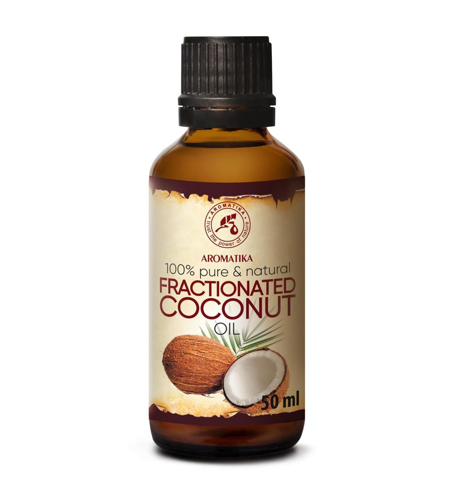 Fractionated Coconut Oil 50ml - 100% Pure & Natural Odorless Beauty Oil for Skin Hair & Massage - Best Essential Oil for Body & Facial Care - Buy Online on SooperMarket.com