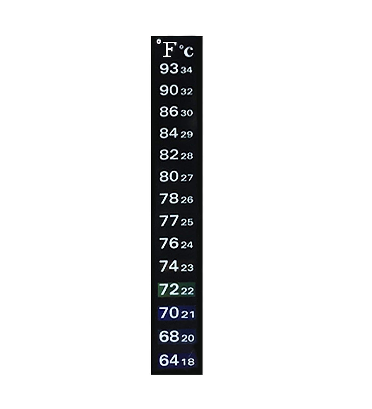 SunGrow Aquarium Sticker Thermometer - Precise Temperature Measurement for Fish, Shrimps & Turtles - Easy Peel & Stick Installation - 2 Color Indicators - Buy Online on SooperMarket.com