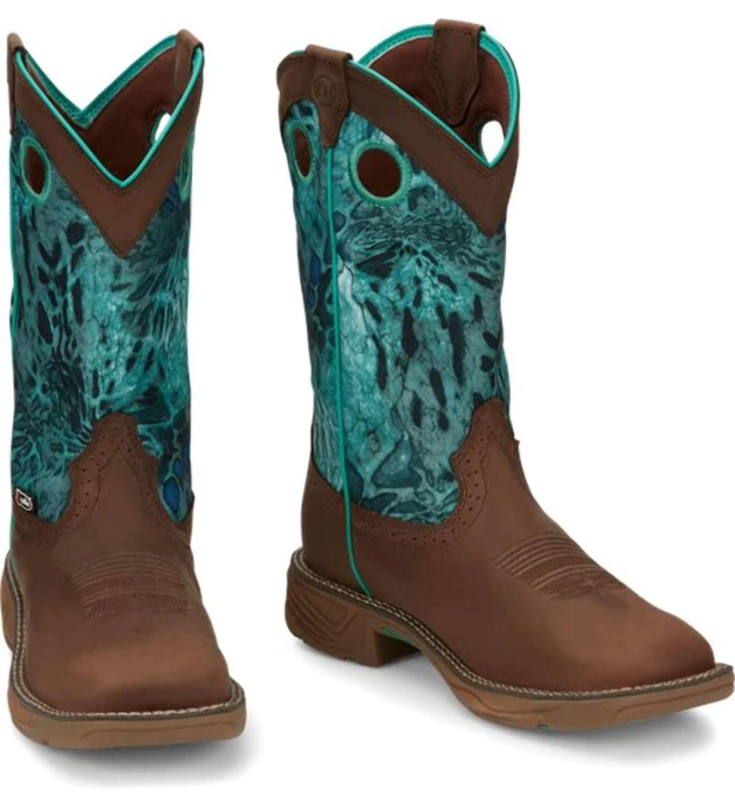 Justin Women's Rush Waterproof Western Work Boot Soft Toe - Brown, Size 8.5 - Buy Online on SooperMarket.com