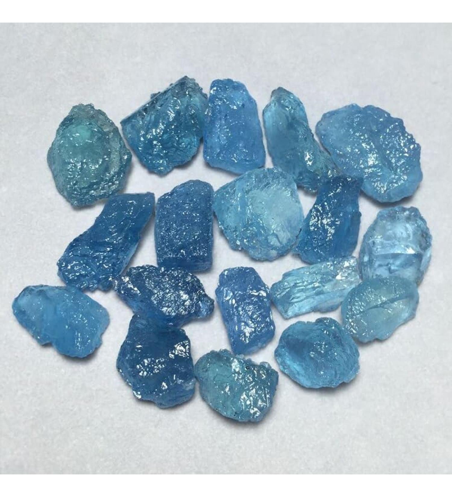Natural Crystal Rough 1pc Rough Aquamarine Raw Stone Natural Crystal Reiki Gemstone Specimen - Buy Online on SooperMarket.com
