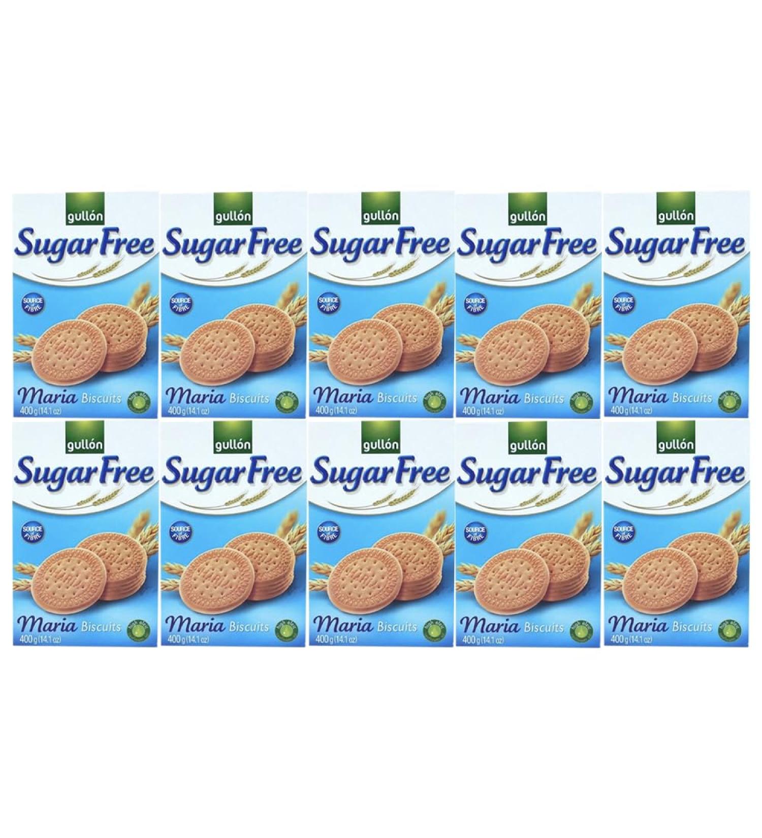 Gullon 10 x 400g Biscuits With Welari Thank You Card High Fibre Breakfast Tea Maria Cookies Sugar FREE Sweet Dessert Snack (4000g) - Buy Online on SooperMarket.com