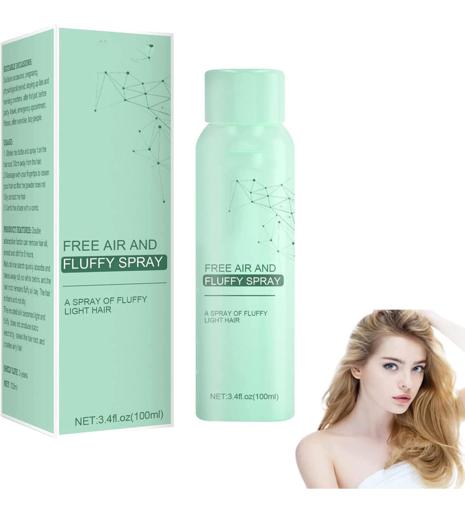 LONGLUAN Leave-in Dry Hair Spray for Fluffy Volume and Oil Control - Volumizing and Lifting Hairspray Air-feeling Mist for All Hair Types - 3.38 oz (1Pc) - Buy Online on SooperMarket.com