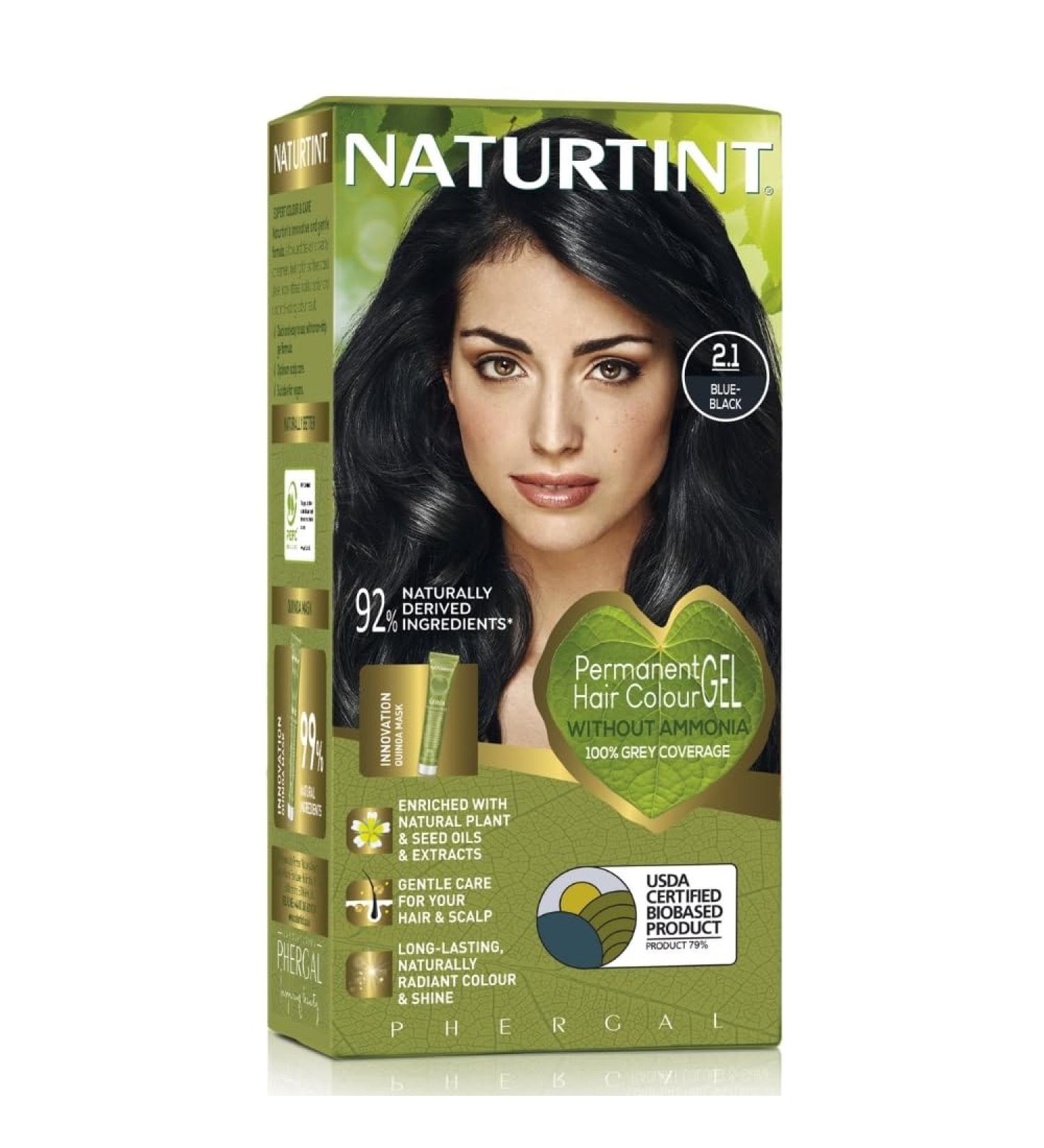 Naturtint Permanent Hair Colour 2.1 Blue-Black 170ml - Long-Lasting Hair Color - Buy Online on SooperMarket.com