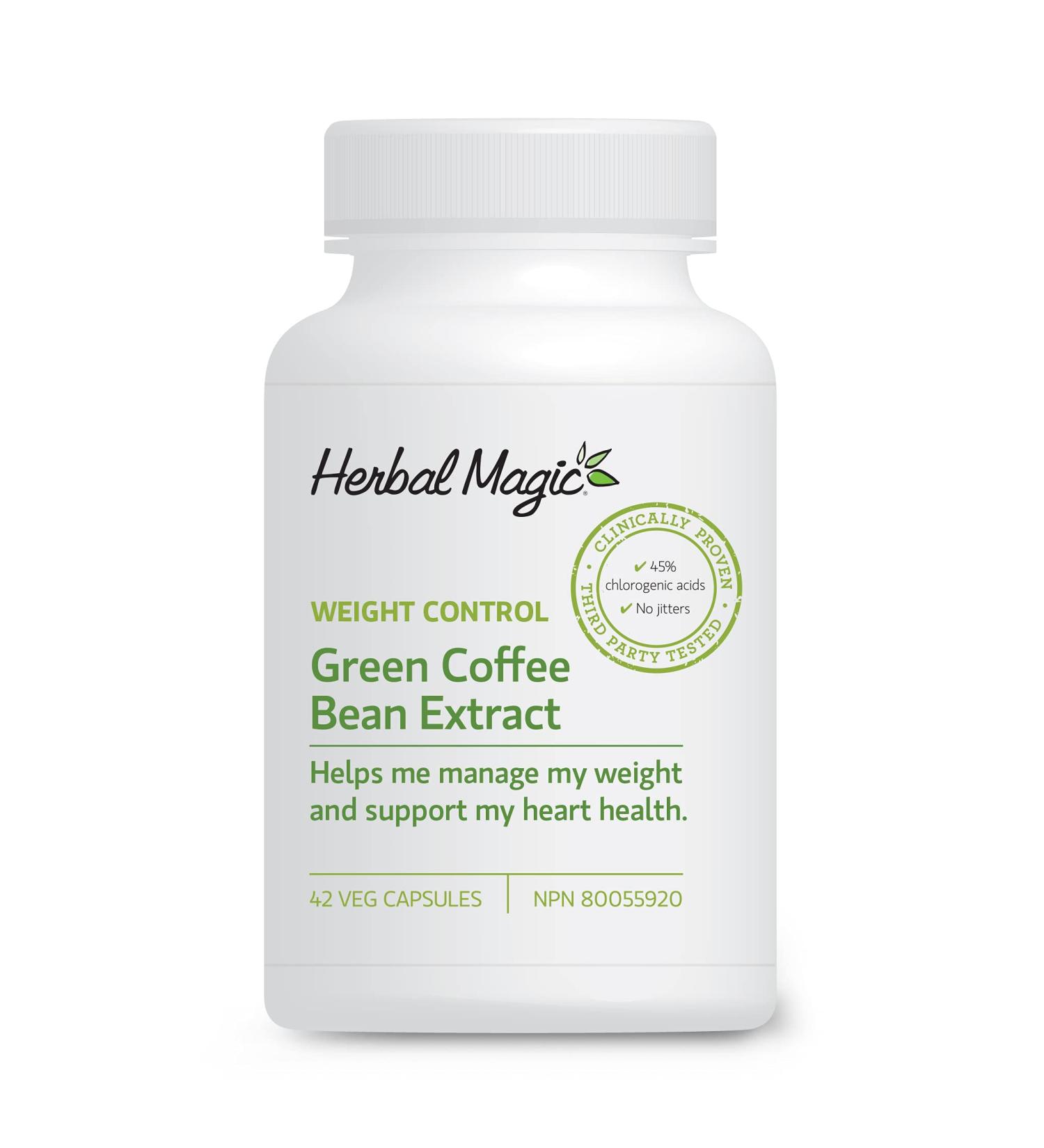 Herbal Magic Green Coffee Bean Extract Jitter-Free Supplement for Women & Men Vegetable Capsules Non-GMO - Buy Online on SooperMarket.com