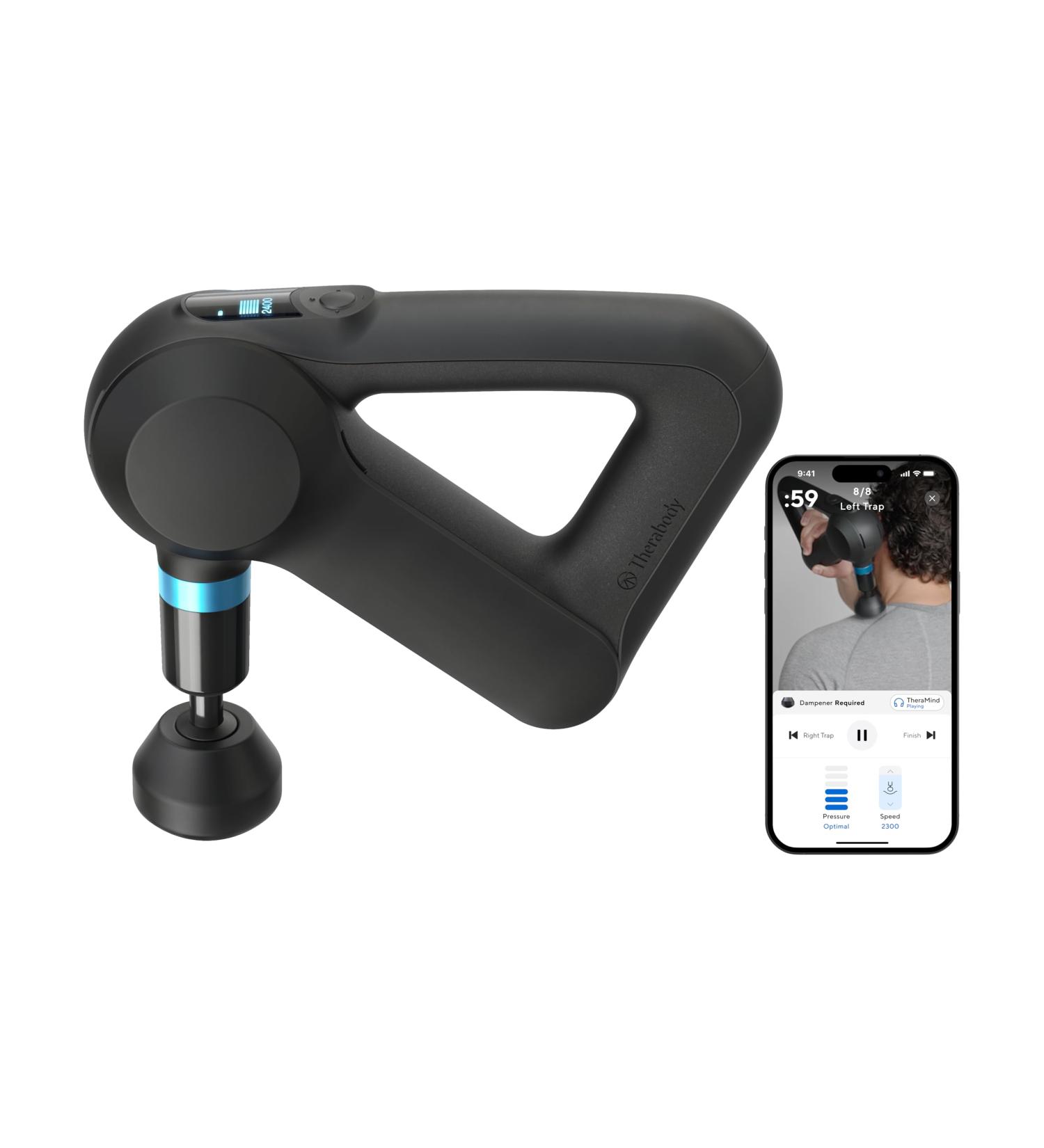 Theragun Elite - Handheld Electric Massage Gun - Bluetooth Enabled Percussion Therapy Device for Athletes - Powerful Deep Tissue Muscle Massager with QuietForce Technology - (Black - 5th Generation) - Buy Online on SooperMarket.com