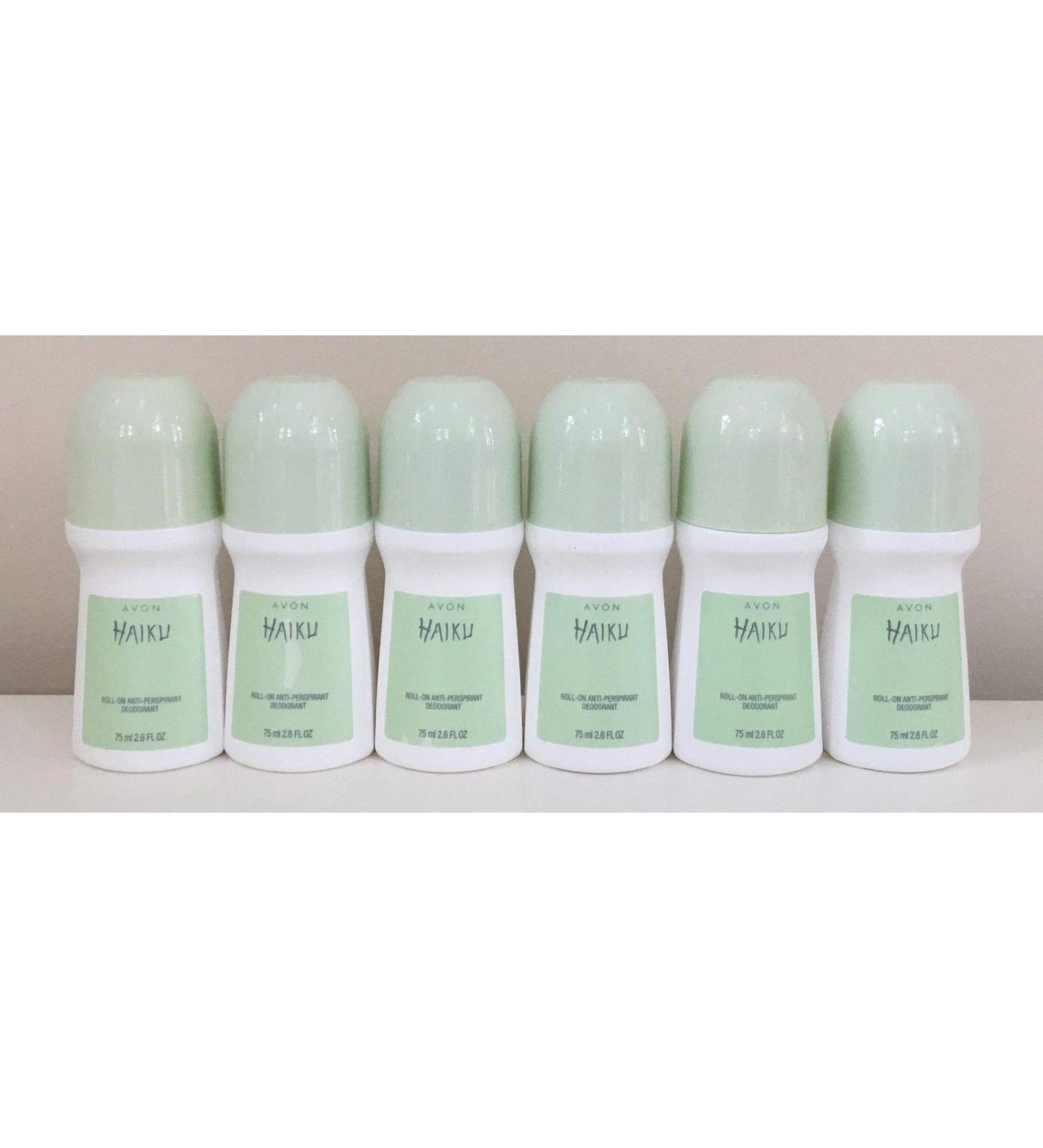 Avon Haiku Roll On Anti Perspirant Deodorant 2.6 fl.oz. Lot 6 pcs.