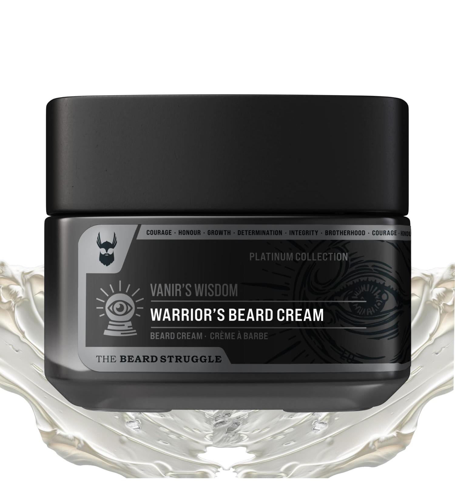 Beard Cream for Men - Vanir's Wisdom Beard Butter & Moisturizer | Itch Relief & Hydration with Avocado & Jojoba Oils | Softener for Beard Mustache & Coarse Growth - 50g - Buy Online on SooperMarket.com