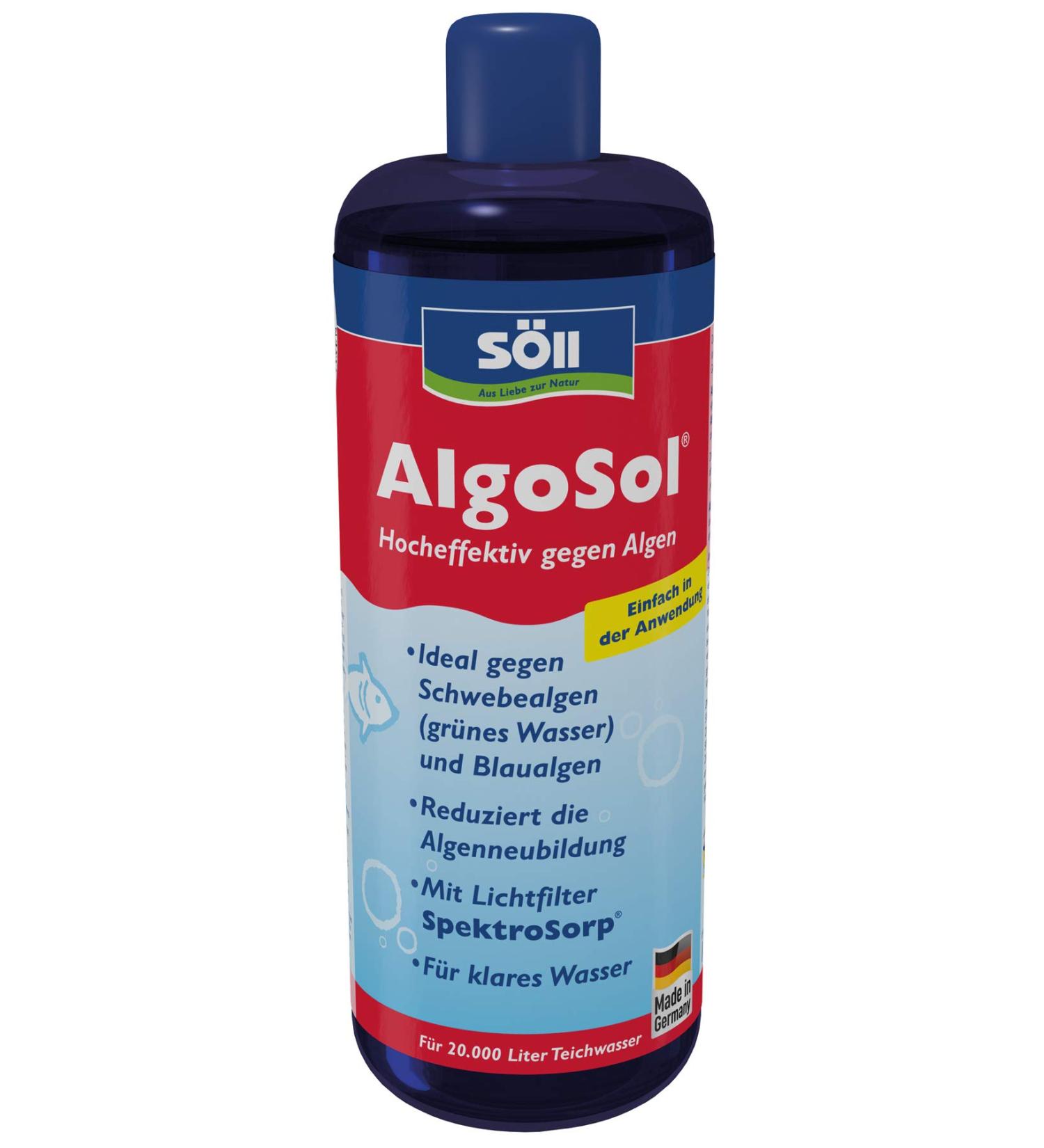 S ll 80708 Algosol 1 L - Effective Pond Care Against Algae | Light Filter Solution for 20 000 Liters - Buy Online on SooperMarket.com
