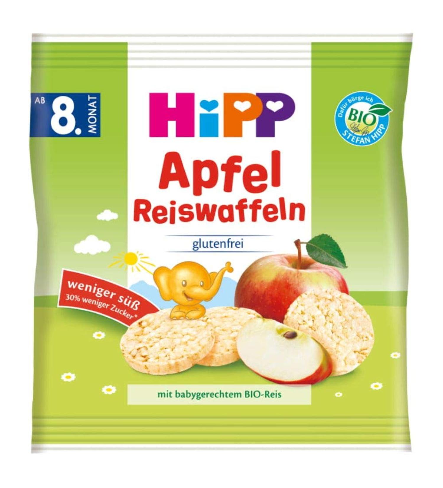 HiPP 7-pack (7 x 30 g) Hipp organic snack products rice cakes H 3566 apple rice cakes 30g 30 g (7-pack) apple rice cakes