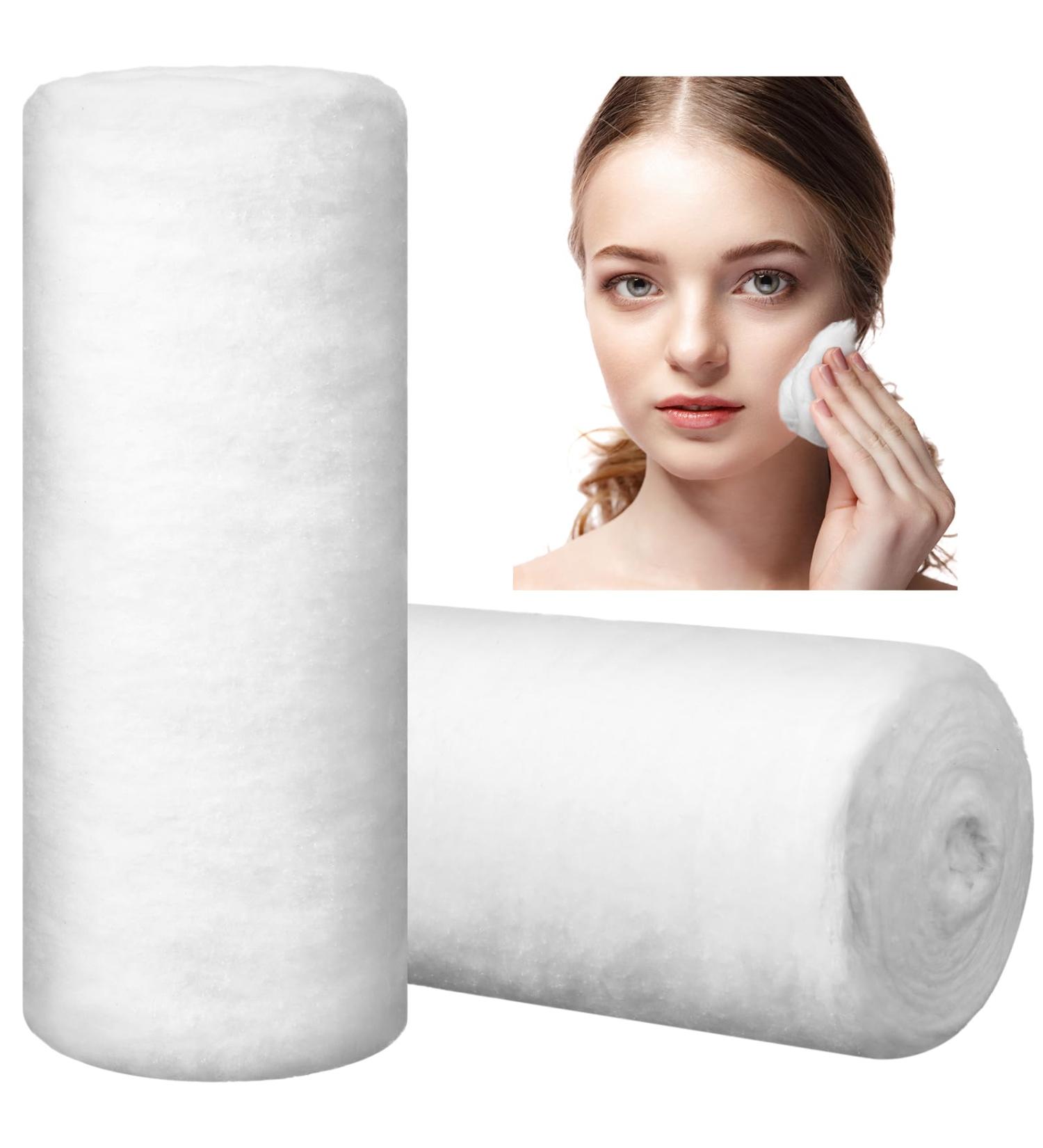 2 Rolls High Absorbent Cotton Rolls for Cosmetics & Beauty - Soft Multipurpose Cotton for Makeup Removal & Baby Care - 2.2 lb Pure Cotton - Buy Online on SooperMarket.com