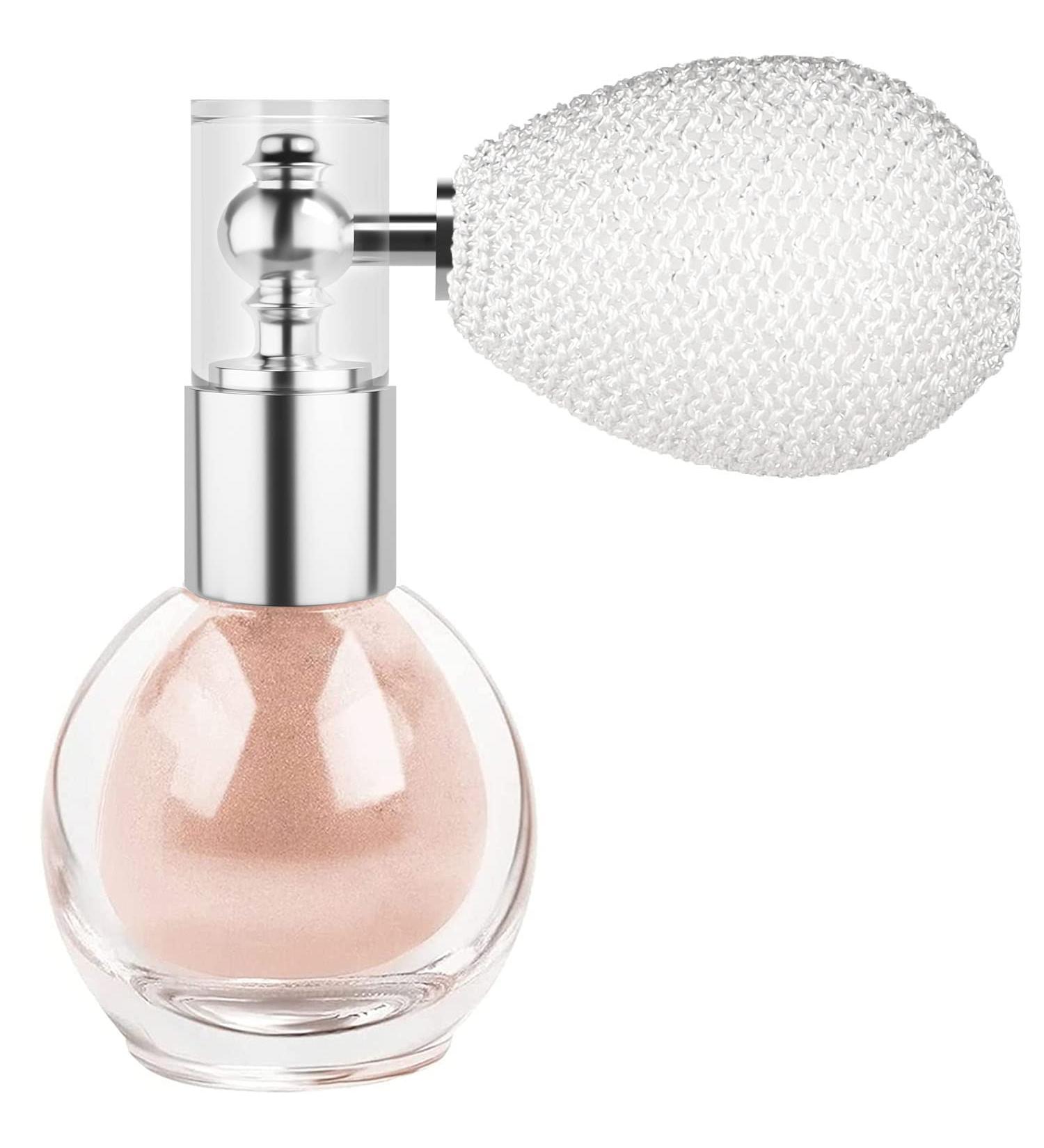 Shimmering Body Glitter Spray - Nude Pink Highlighter for Hair, Face & Body - High Gloss Makeup Sparkle - Buy Online on SooperMarket.com