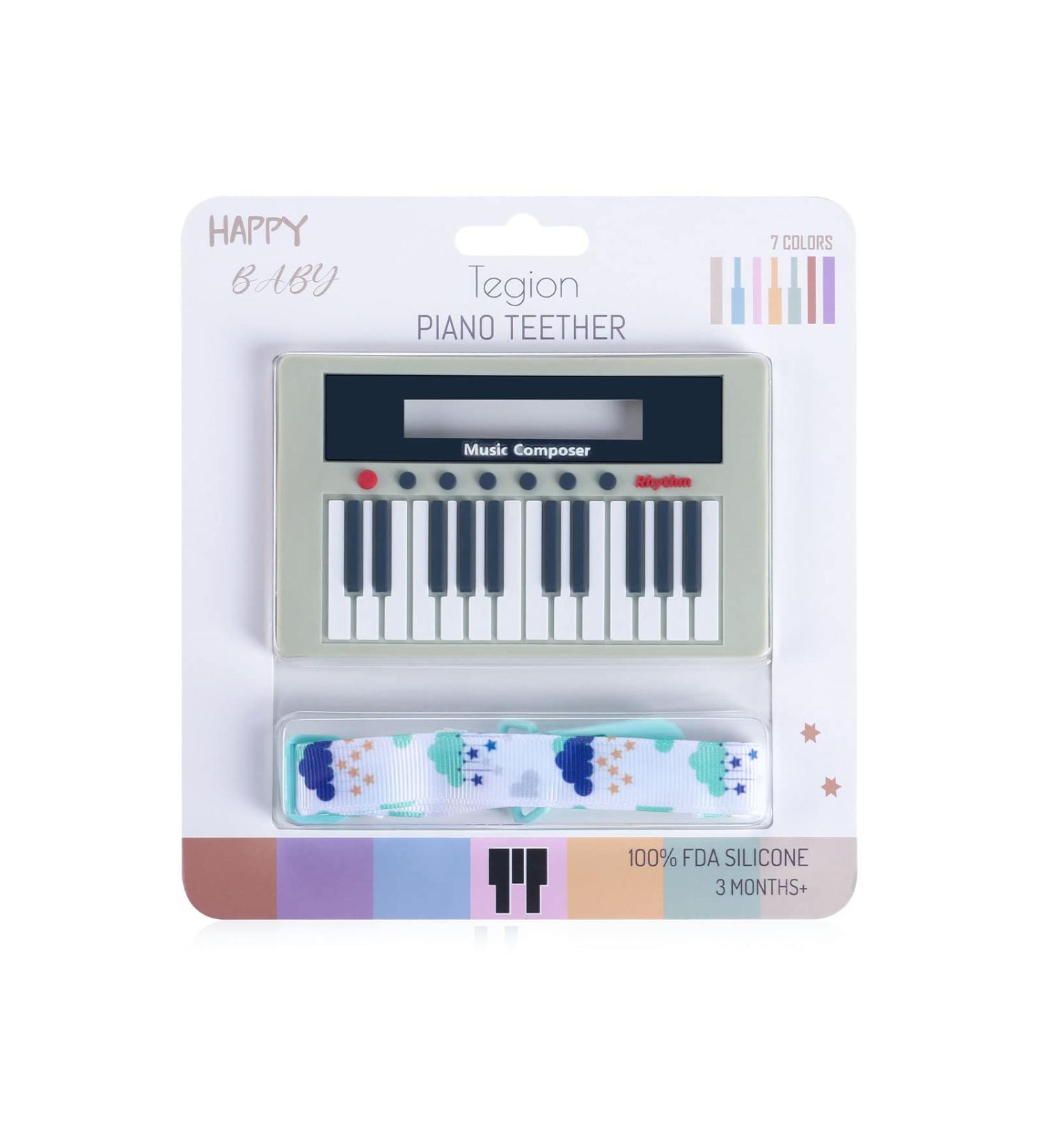 Silicone Piano Teething Toy (Green)