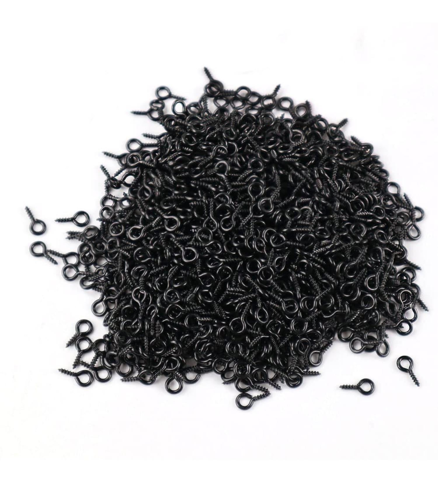 1000 Pcs Black Small Screw Eye Pin Jewelry Making Eyelet Hook 10x5mm for Crafts | IDEALSV - Buy Online on SooperMarket.com